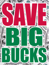 Vinyl Window Sign - Save Money & Attract Customers | Perfect for Retail Stores, Restaurants & Sales Events