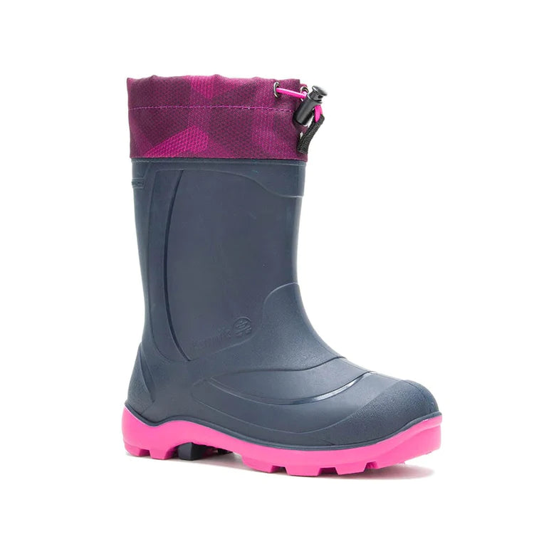 Kamik Navy/Pink Snobuster 2 Boot - Waterproof Winter Snow Boots for Women & Girls - Perfect for Snowy Weather, Outdoor Activities & Cold Climate Wear