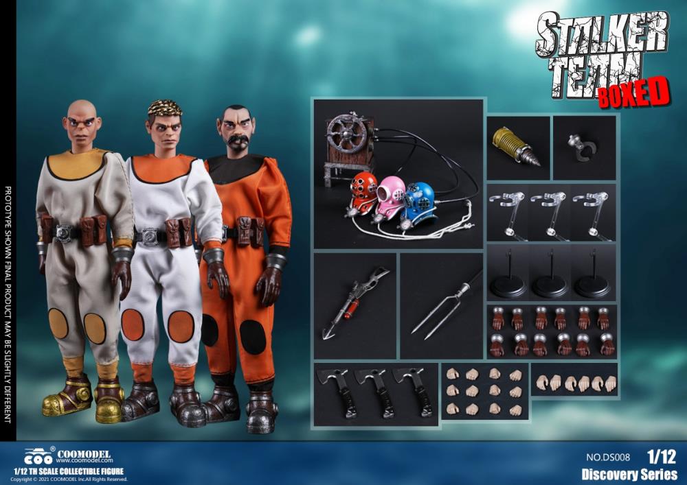 COO Model 1/12 Discovery Series Stalker Team Action Figure Set (3-Piece Color Version) - Perfect for Collectors, Diorama Displays & Anime Scenes