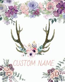 Deer Horns Floral Pink1