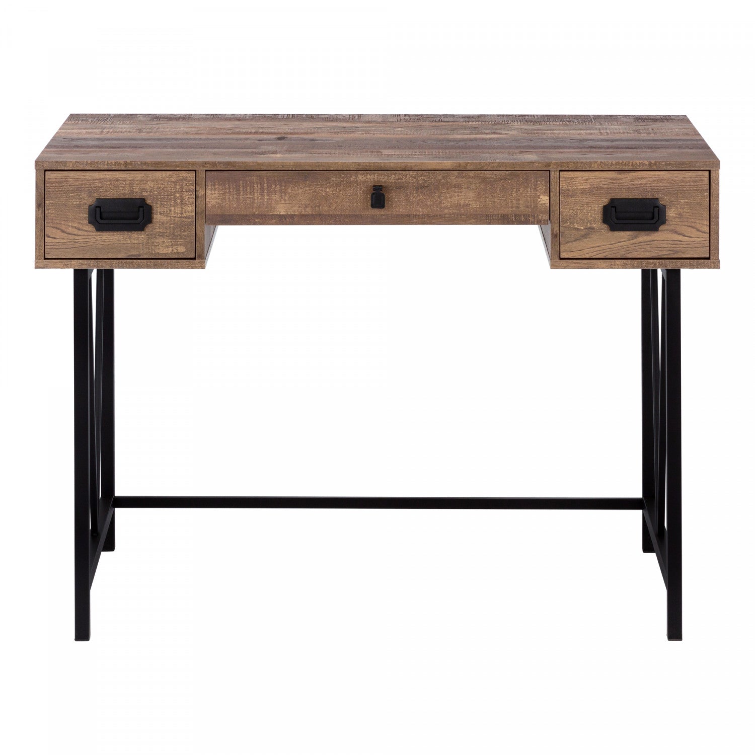 Zava Desk - Modern Brown Wooden Computer Desk for Home Office, Study & Gaming | Ergonomic Design with Spacious Work Surface