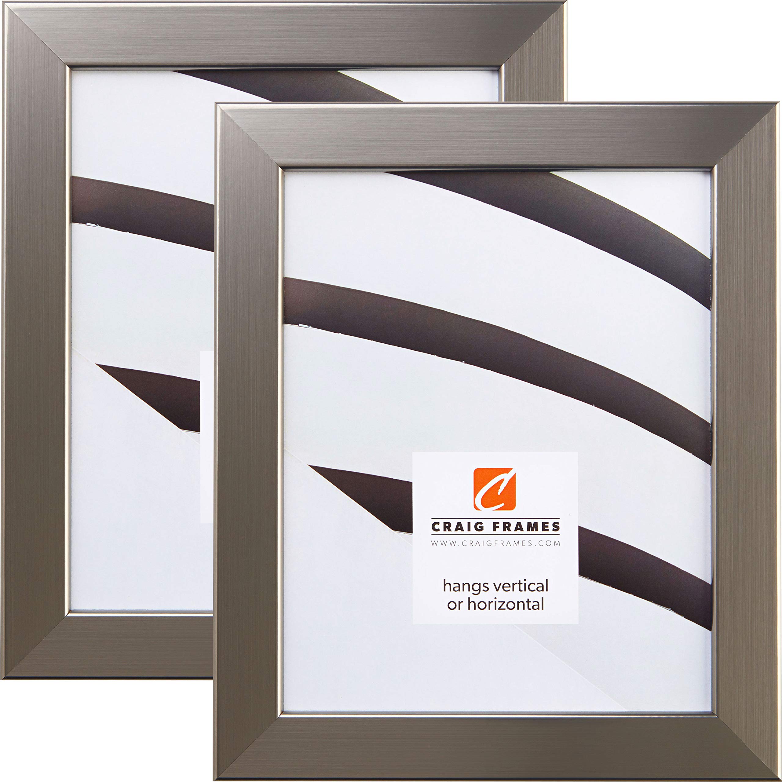 Craig Frames 26966 19x25 Inch Stainless Silver Picture Frame Set of 2 - Perfect for Wall Decor, Living Room, Bedroom & Office Photos