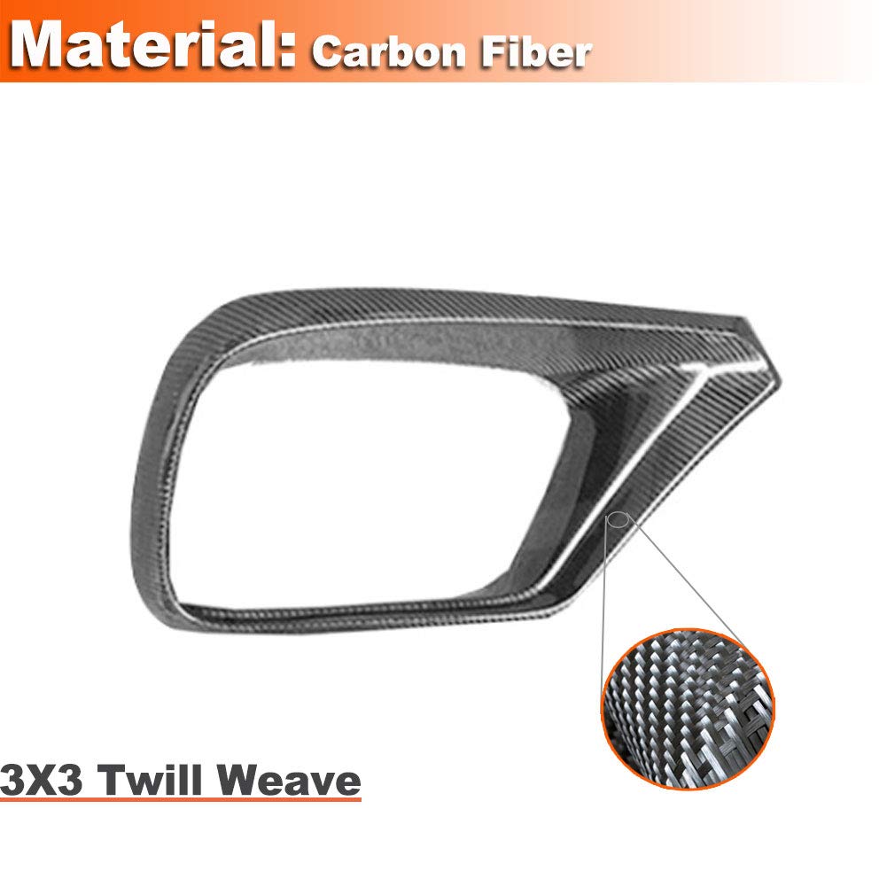 Carbon Fiber Front Bumper Air Vent Covers for Mercedes Benz S Class W222 S63 S65 AMG (2018-2019) | Bumper Extension Flaps & Apron Vent Trim Mesh | Enhances Aerodynamics & Sporty Look for Street Racing & Car Shows