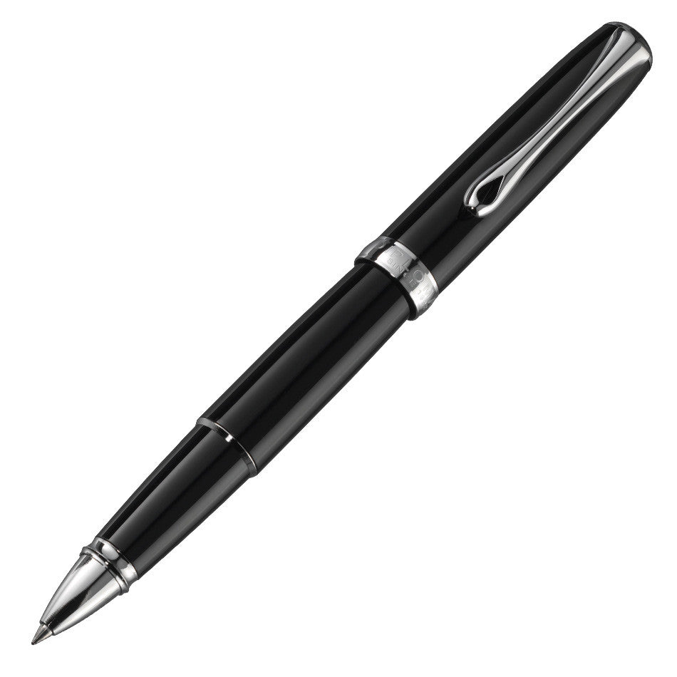 Diplomat Excellence A2 Black Lacquer Rollerball Pen - Premium Writing Instrument for Business Professionals, Gifts & Collectibles - Perfect for Office Use, Signing Documents & Luxury Gifting