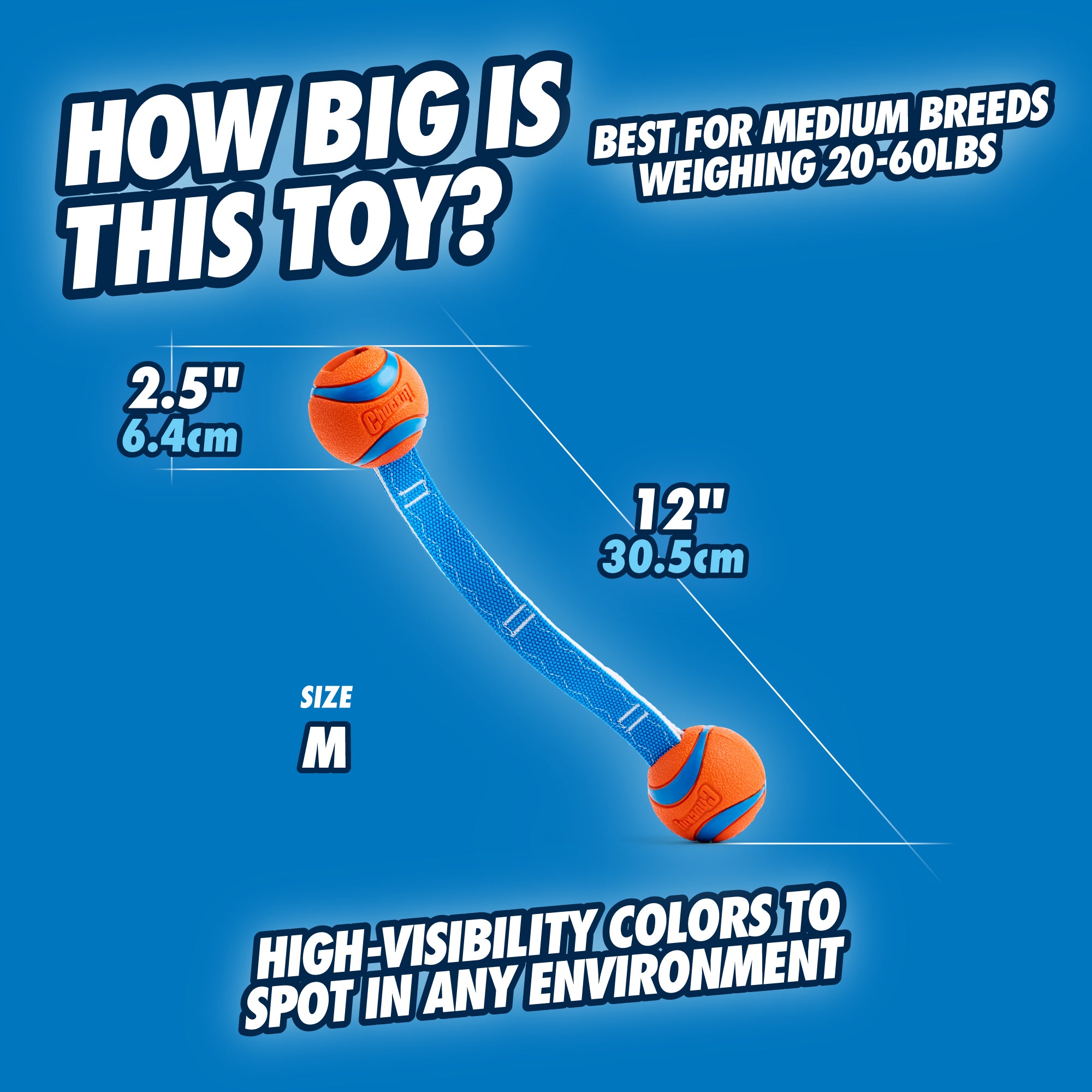 Chuckit! Ultra Duo Tug Dog Toy - Durable Interactive Play for Medium & Large Dogs - Perfect for Fetch, Tug-of-War & Outdoor Activities