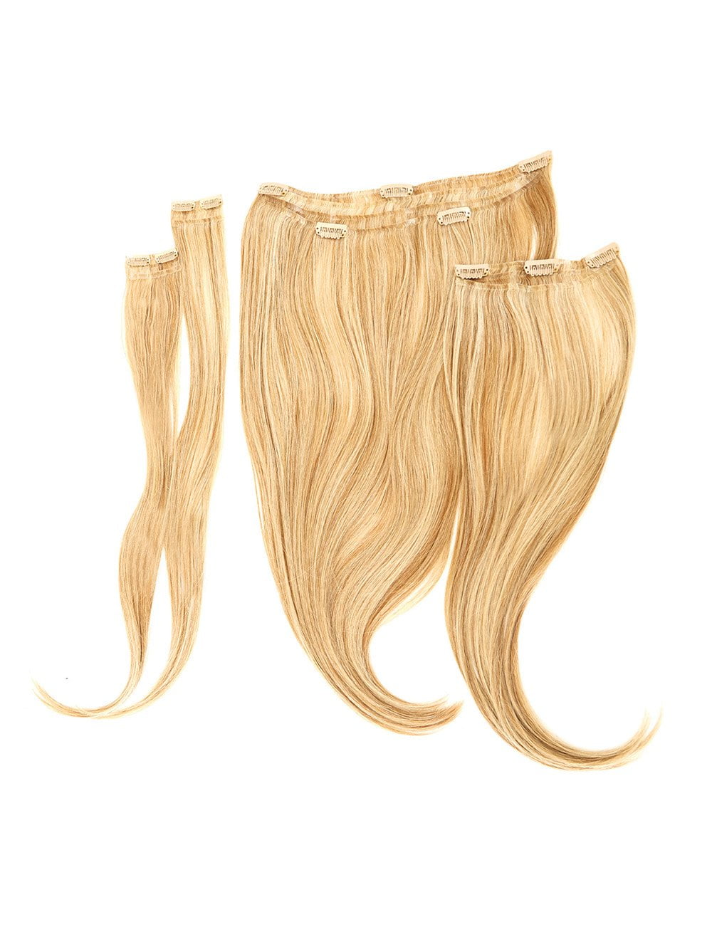 22 Fineline Straight HF Synthetic Hair Extensions Kit (4 Piece) | Clip-In Human Hair Extensions for Length & Volume | Perfect for Parties, Weddings & Everyday Styling