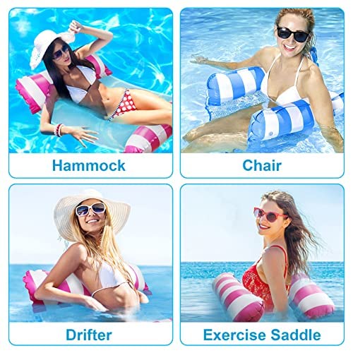 **Lunriwis Inflatable Pool Floats - 2-Piece Water Hammock & Floating Chair Set, Foldable Lounge for Adults, Includes Pump - Perfect for Pool Relaxation, Sunbathing & Summer Fun**