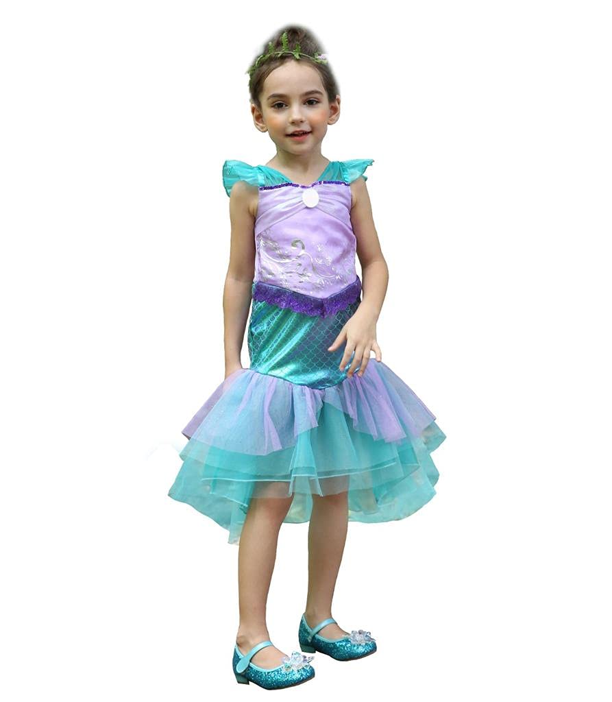 Elegant Daisy Princess Mermaid Dress for Toddler Girls | Halloween Costume & Birthday Party Outfit | Perfect for Dress-Up, Photo Shoots & Special Occasions