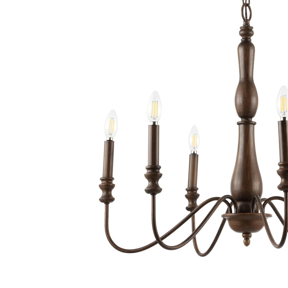 Victoria 29 Rustic Midcentury Iron LED Chandelier - Vintage Farmhouse Ceiling Light Fixture for Dining Room, Kitchen & Bedroom Lighting