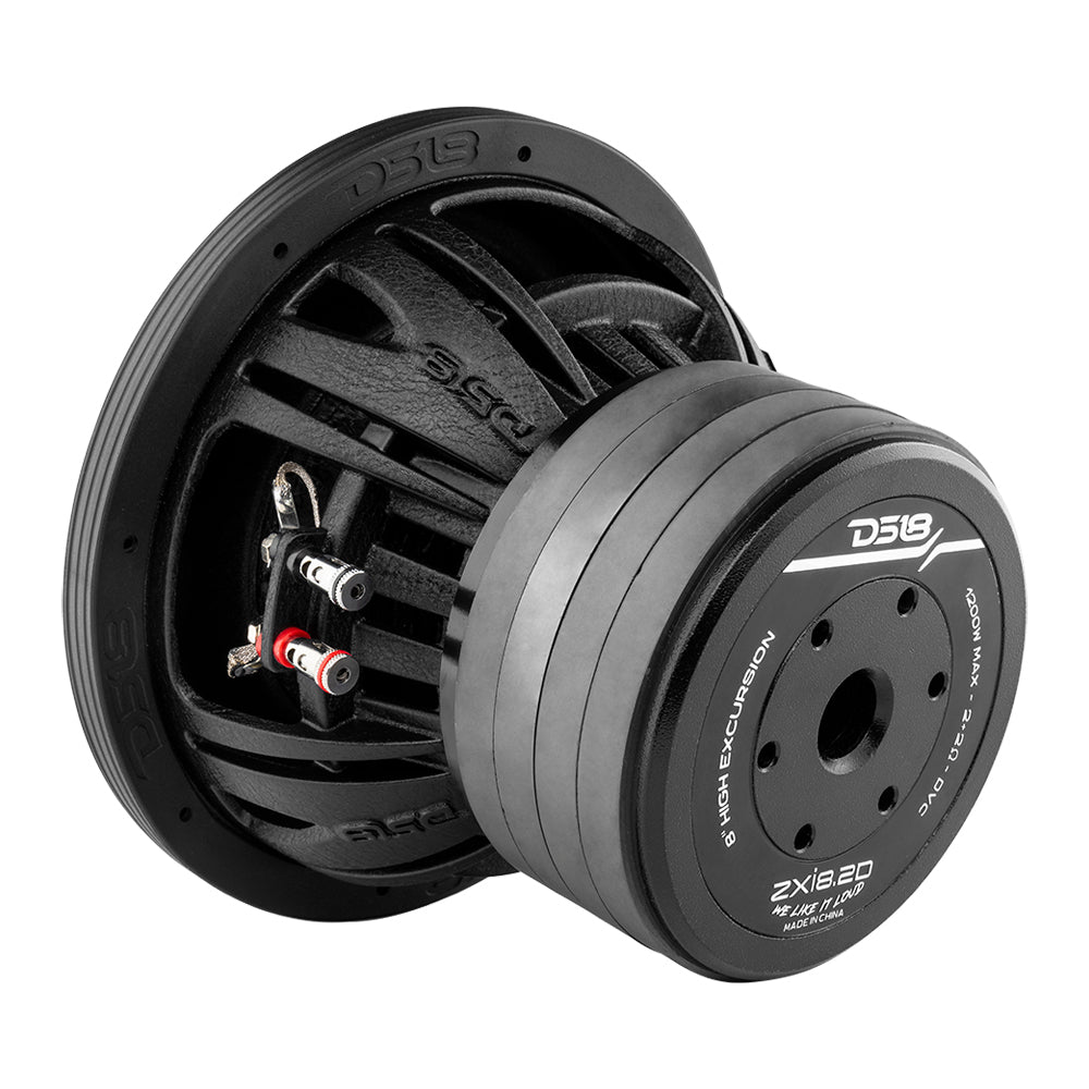 ZXI 8 Inch High Excursion Car Subwoofer with Quad Stacked Magnets - 600 Watts RMS Power, DVC 2 Ohm - Perfect for Car Audio Systems & Bass Enthusiasts
