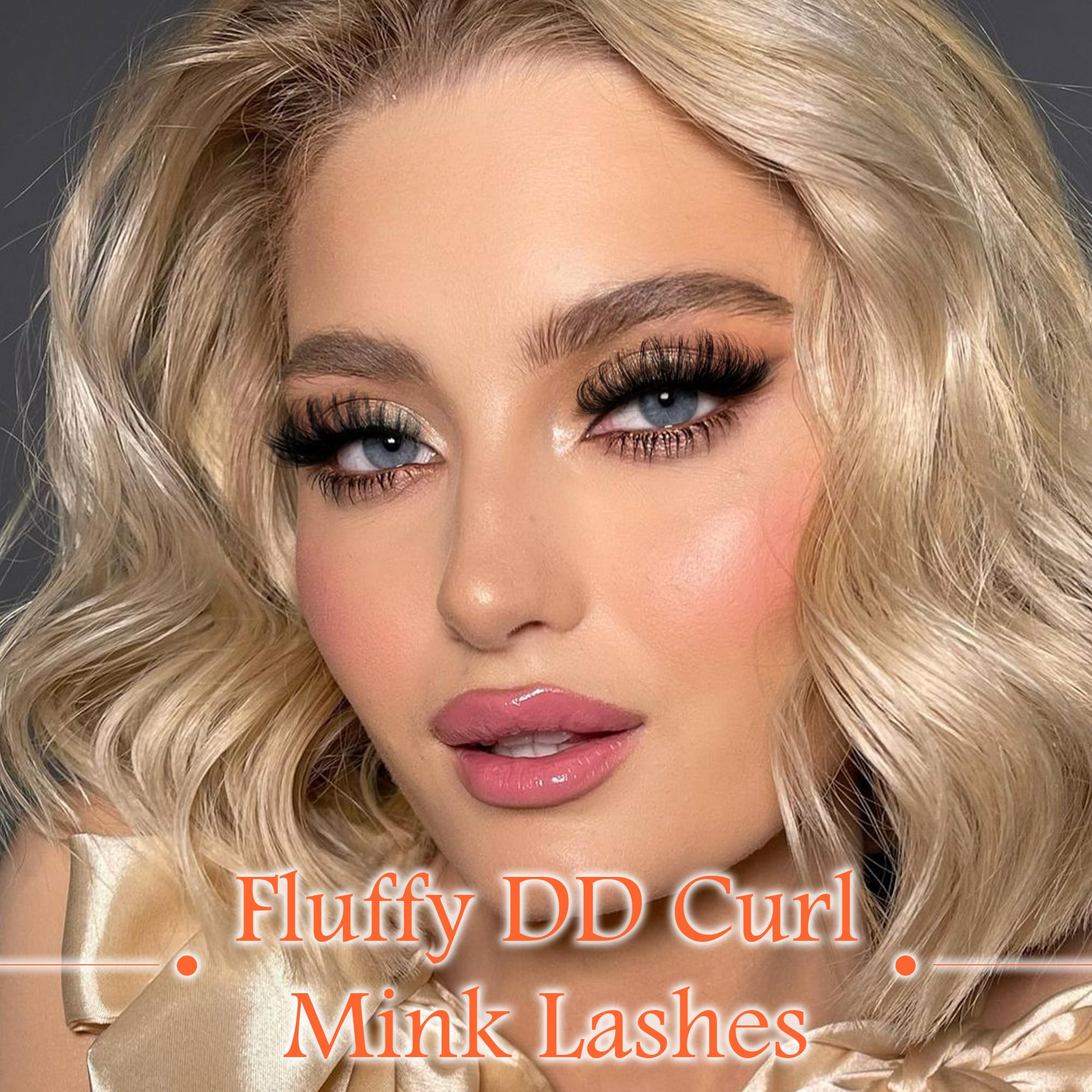 Fluffy 20mm Faux Mink Lashes - 7 Pairs DD Curl Thick Wispy False Eyelashes for Volume & Natural Look | Soft, Reusable Fake Lashes for Daily Wear, Parties & Special Occasions