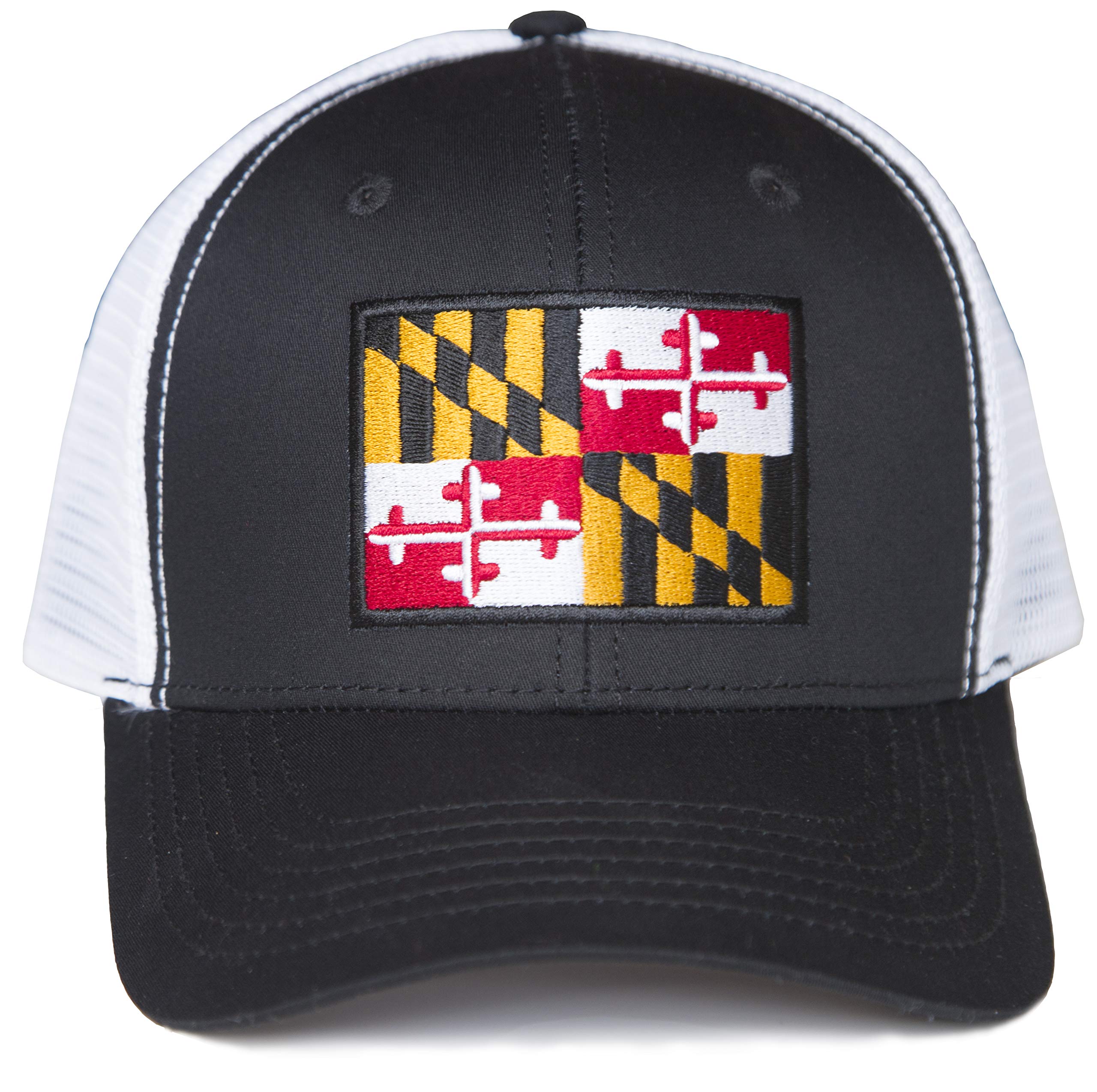 Premium Maryland Flag Snapback Trucker Baseball Hat - Adjustable & Stylish for Outdoor Sports, Casual Wear & Fan Gear