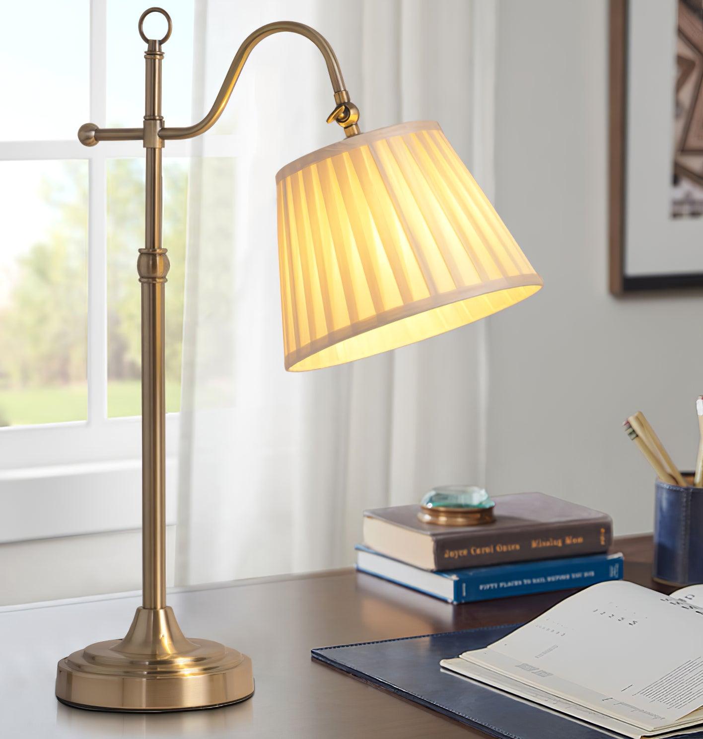 Suffolk Table Lamp - Modern LED Desk Lamp with Adjustable Brightness & USB Charging Port for Home Office, Bedroom, and Study Room