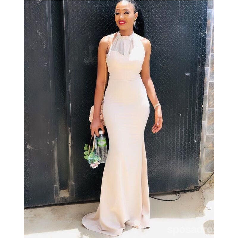 Elegant Mermaid Halter Long Bridesmaid Dress for Wedding Party - WG1514 | Formal Evening Gown for Beach Weddings, Prom & Special Occasions