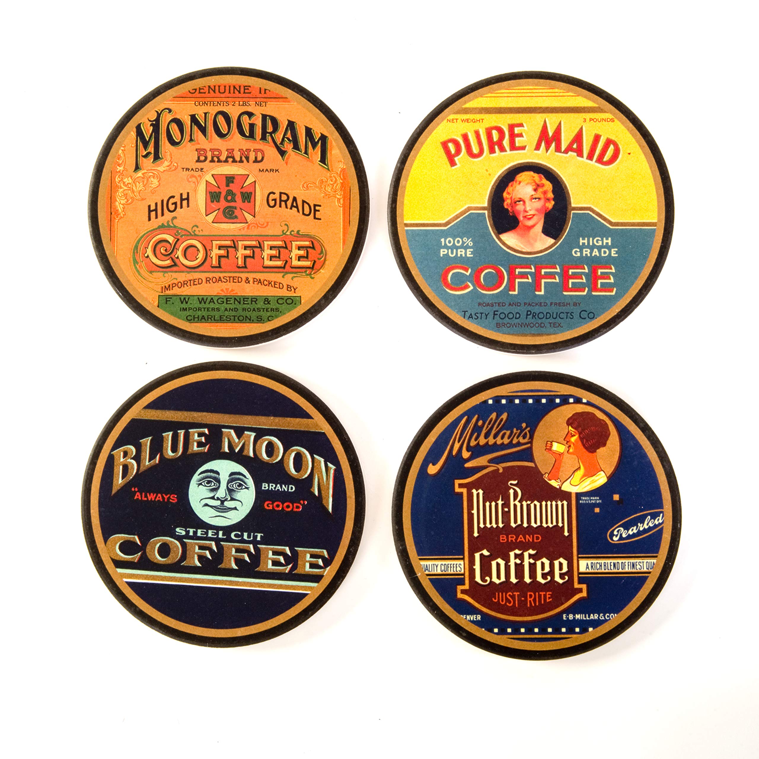 Absorbent CoasterStone Coffee Labels - 4.25