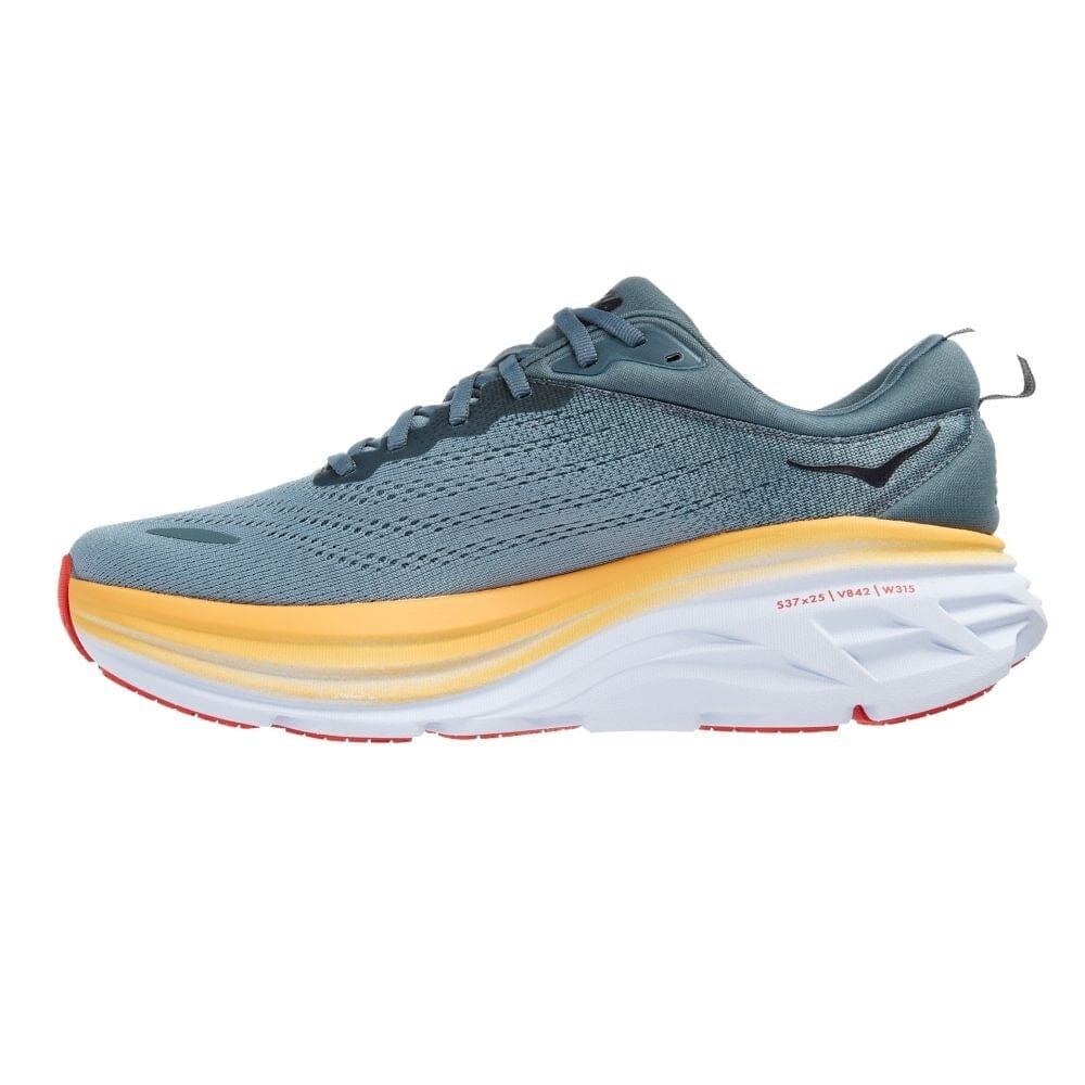 Hoka Men's Bondi 8 Running Shoes - Lightweight Cushioned Sneakers for Marathon, Jogging & Walking - Breathable Mesh Upper with Maximum Support & Comfort