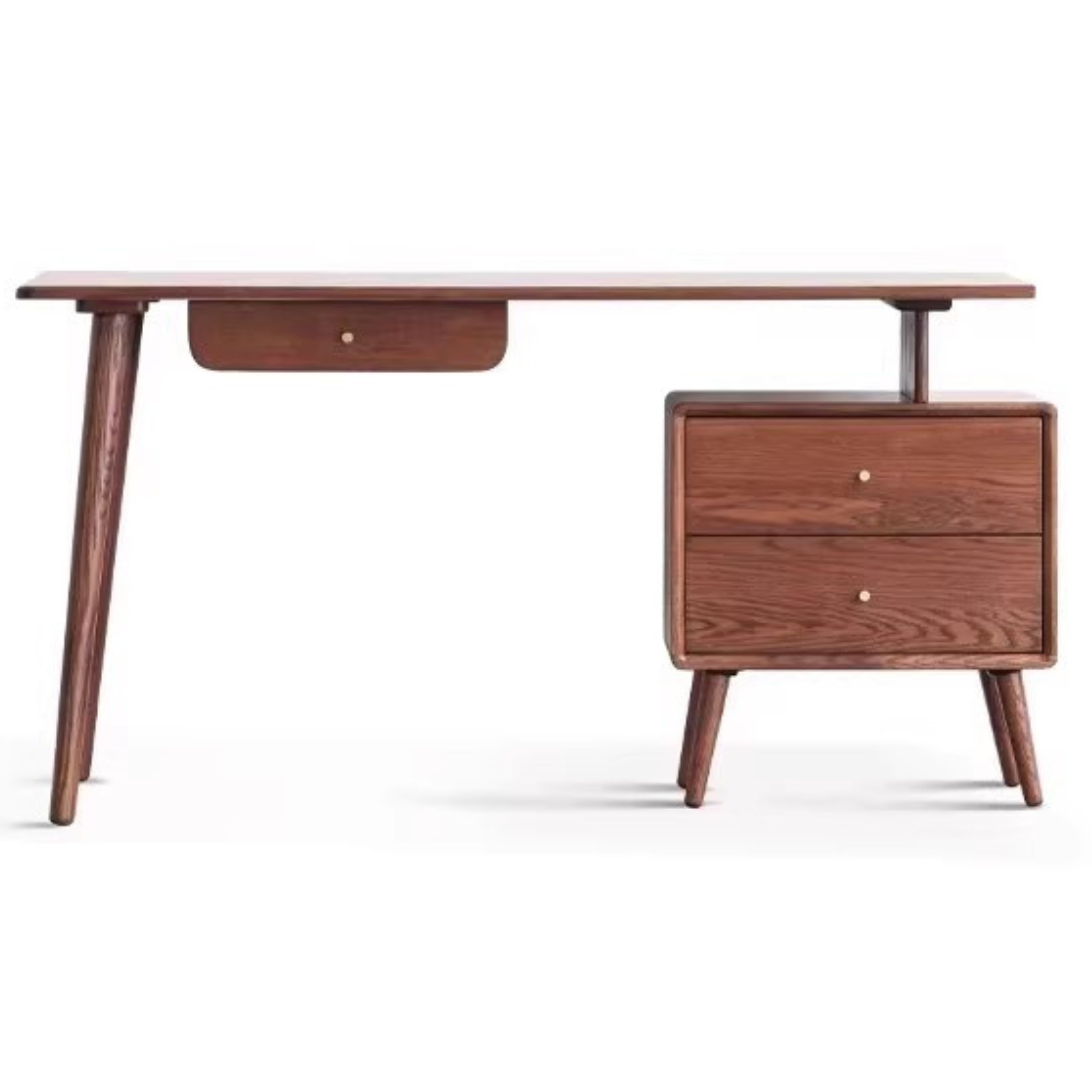 57.1-63x22x29.5 inch / 145-170x56x75сm / Walnut color / telescopic desk + small cabinet