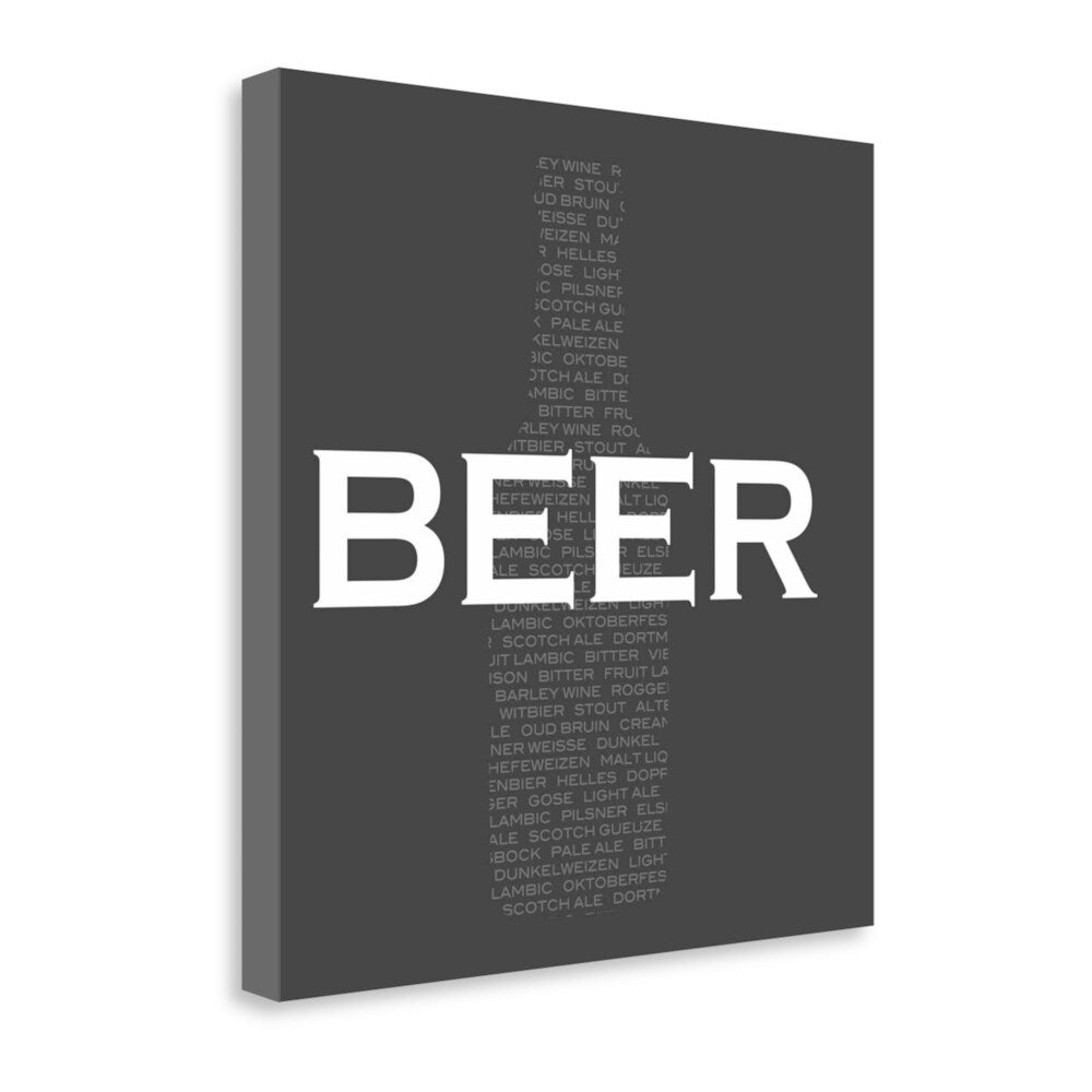 Beer Bottle Fine Art Print by Anna Quach - Premium Giclee on Gallery Wrap Canvas, Ready to Hang - Perfect for Home Bar Decor & Modern Living Room Wall Art