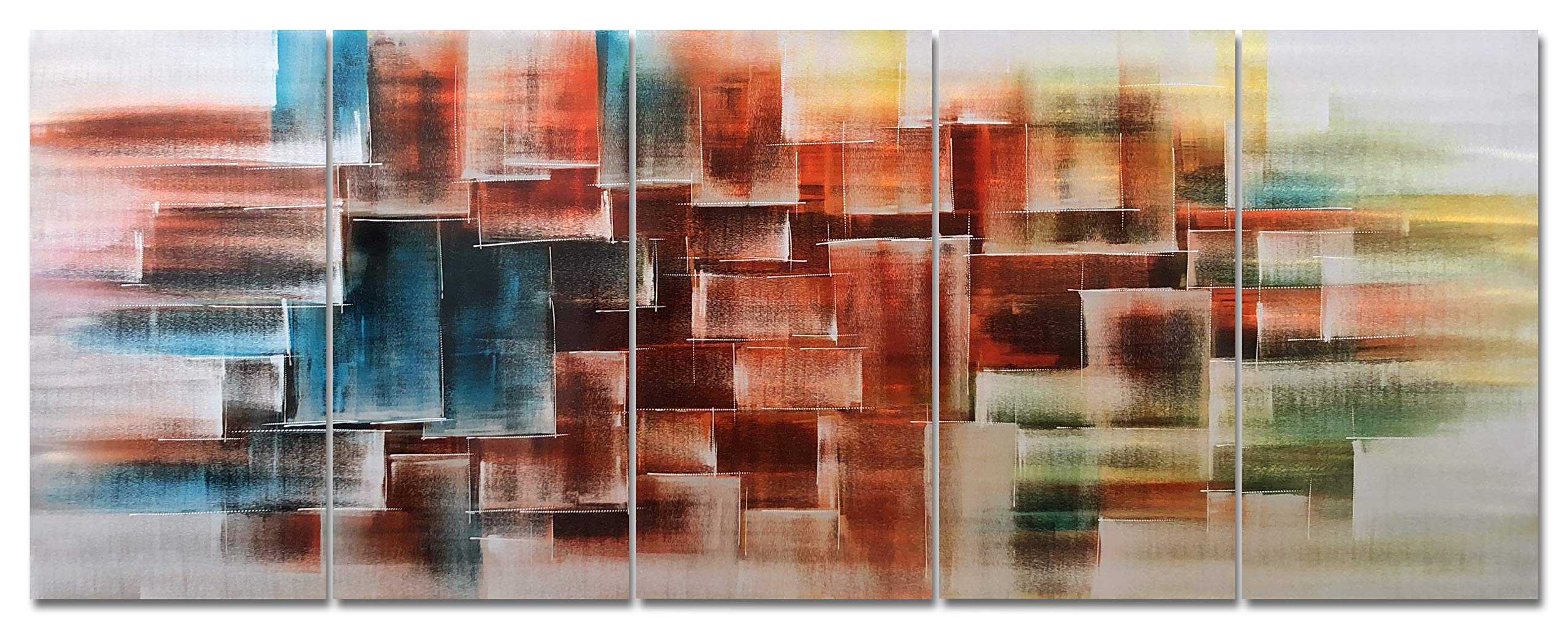 Abstract Metal Wall Art - Handcrafted Aluminum Modern Wall Decor for Living Room, Bedroom & Kitchen - Large Contemporary Artwork for Home & Office Decor