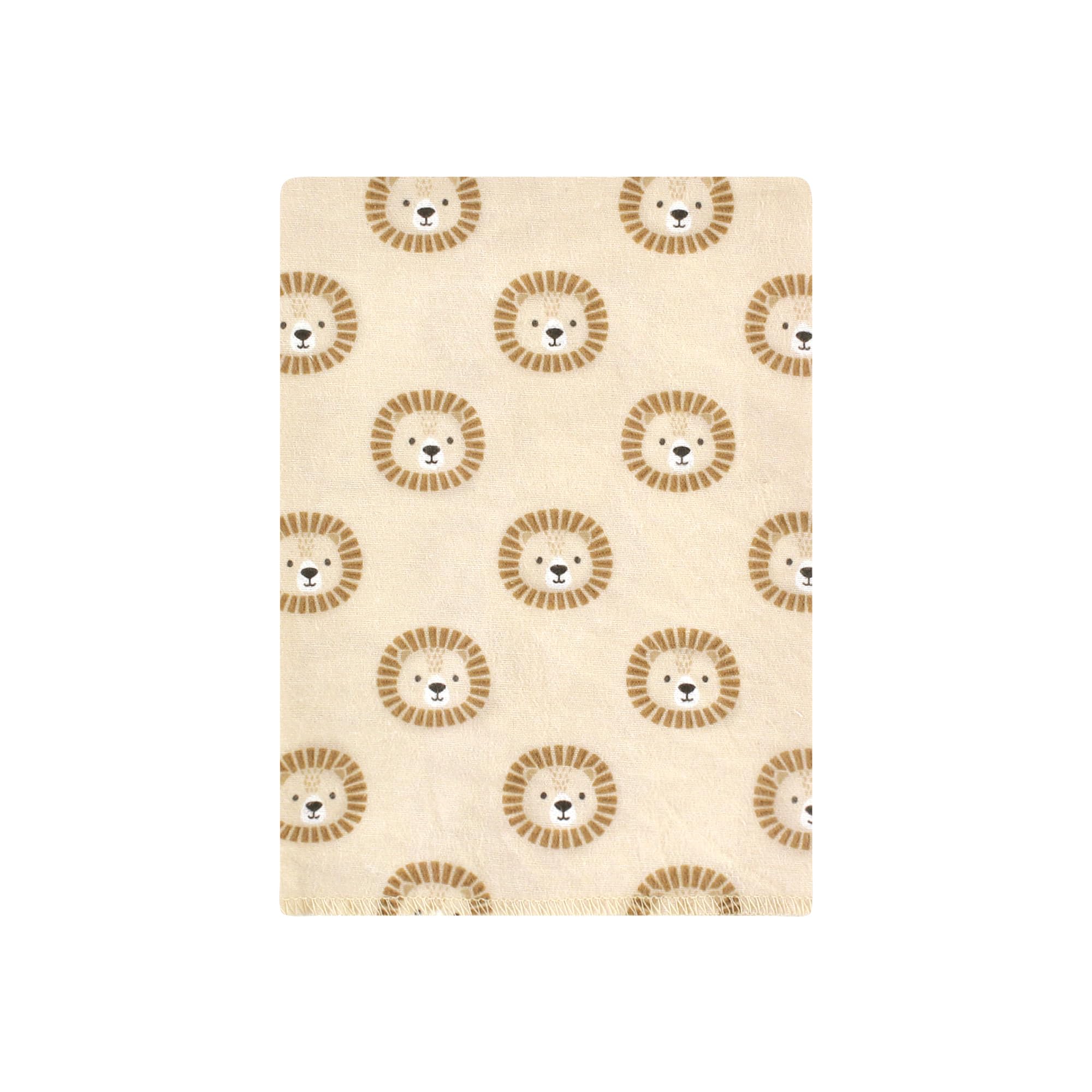 Hudson Baby Unisex Cotton Flannel Burp Cloths Bundle - Soft & Absorbent for Newborns & Infants - Brave Lion Design - Perfect for Feeding, Burping & Spit-Up Protection - One Size (Pack of 5)