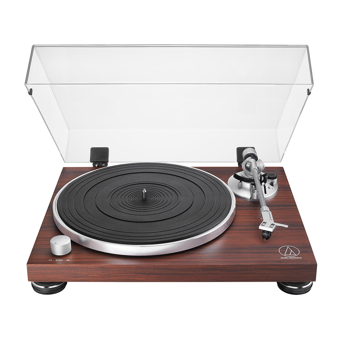 Audio Technica AT LPW50BT RW Wireless Belt Drive Turntable - Bluetooth Vinyl Record Player with Hi-Fi Sound | Perfect for Home Listening & Music Enthusiasts