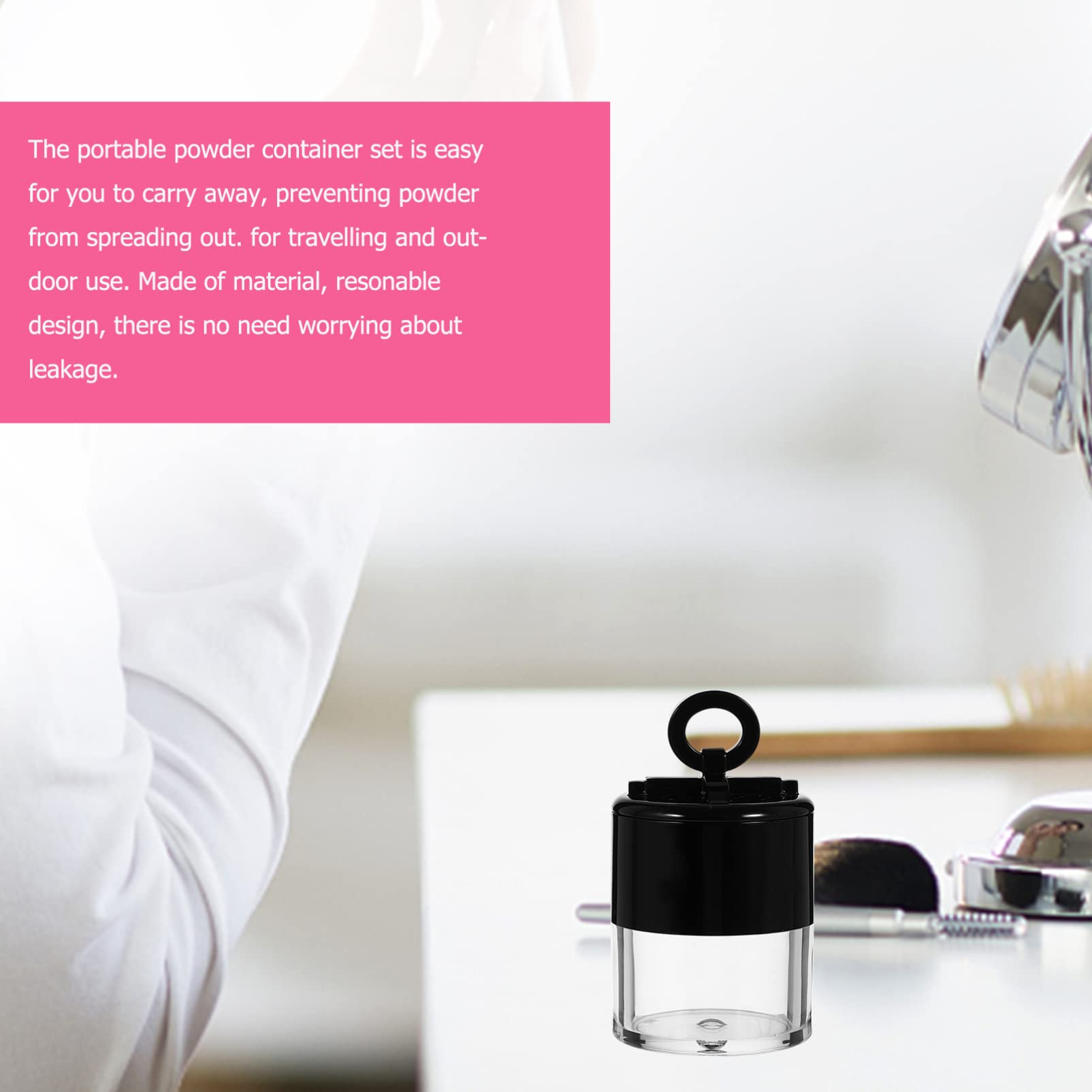 Travel Powder Container Empty Box - Refillable Loose Powder Dispenser with Puff for Makeup, Cosmetics & Toiletries | Perfect for Travel, Home & On-the-Go Touch Ups