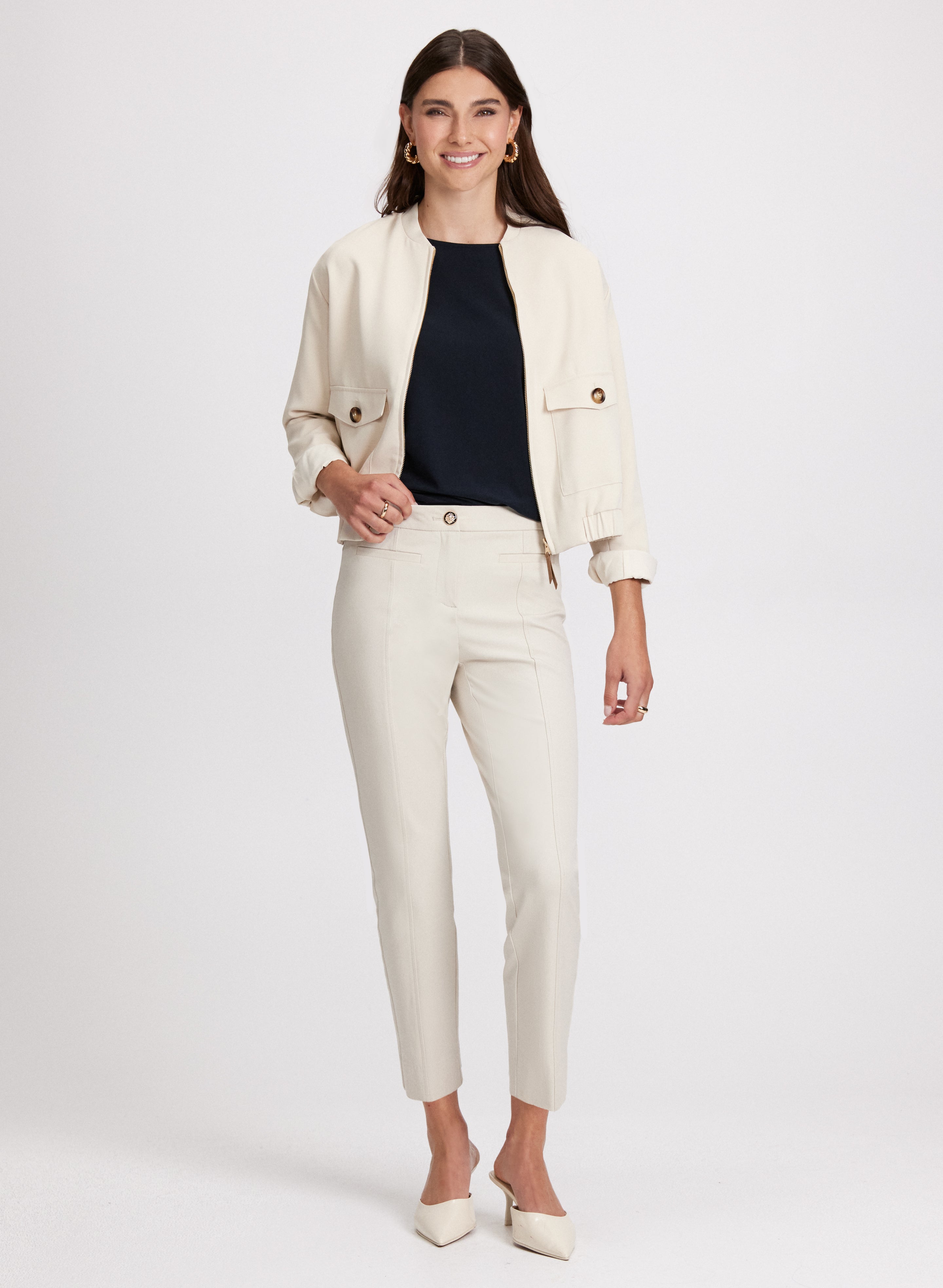 Stylish Bomber Jacket & Slim Fit Ankle Length Pants Set for Men & Women - Perfect for Casual Outfits, Streetwear, and Everyday Fashion