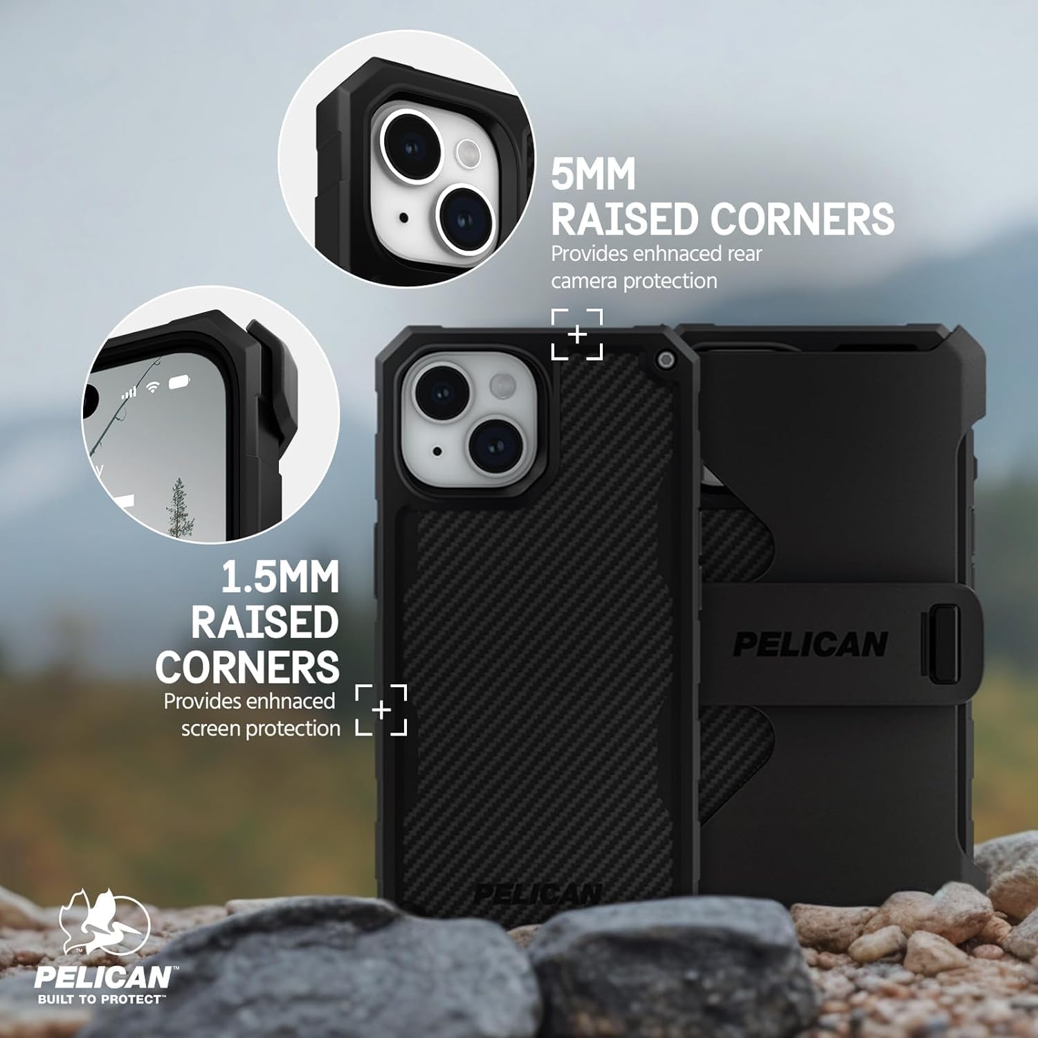 Pelican Shield Series Military-Grade Rugged Case for iPhone 15/14/13 (6.1