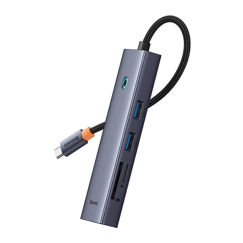 Baseus UltraJoy 7-in-1 USB C Hub with HDMI, 2x USB 3.0, Ethernet RJ45, USB C PD, SD/TF Card Reader - Perfect for MacBook Pro/Air, iPad Pro, Chromebook & More