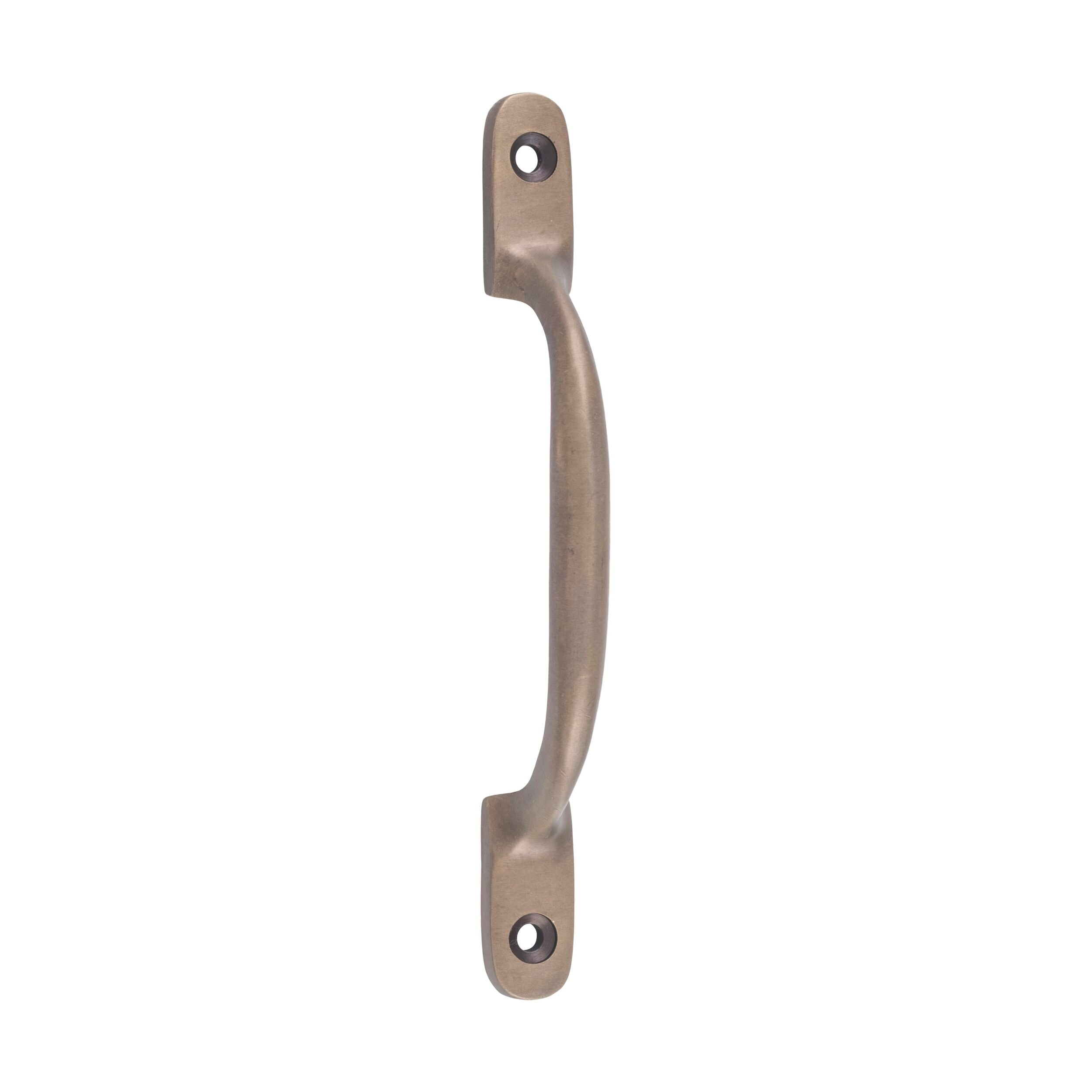 Antique Brass Cabinet Pull Handle 125mm Length x 26mm Projection - Vintage Drawer Hardware for Kitchen, Bathroom & Furniture Upgrade
