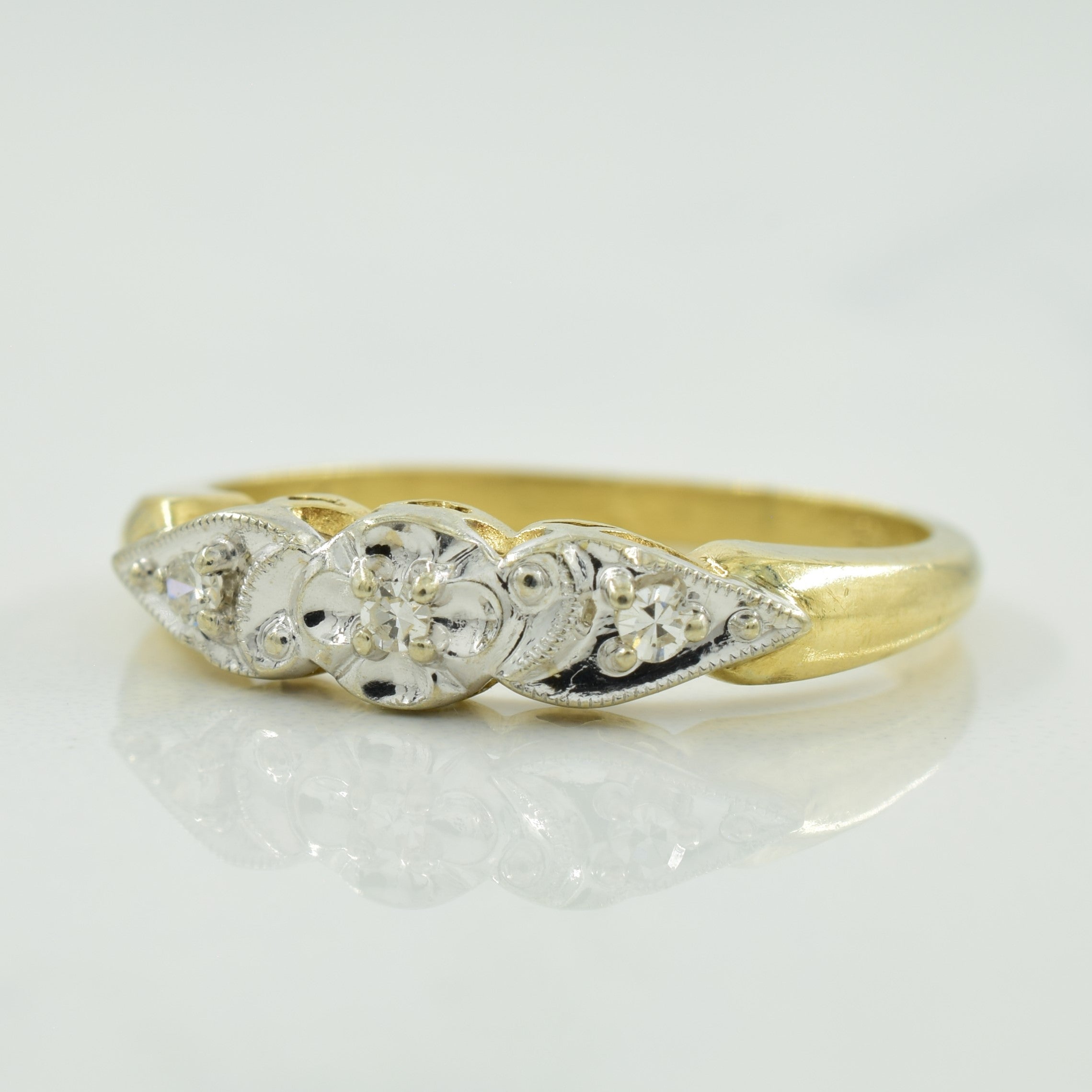 0.06ctw Three Stone Diamond Ring - Size 6.75 | Elegant Engagement, Anniversary & Wedding Band | Perfect for Proposals, Bridal Jewelry & Special Occasions