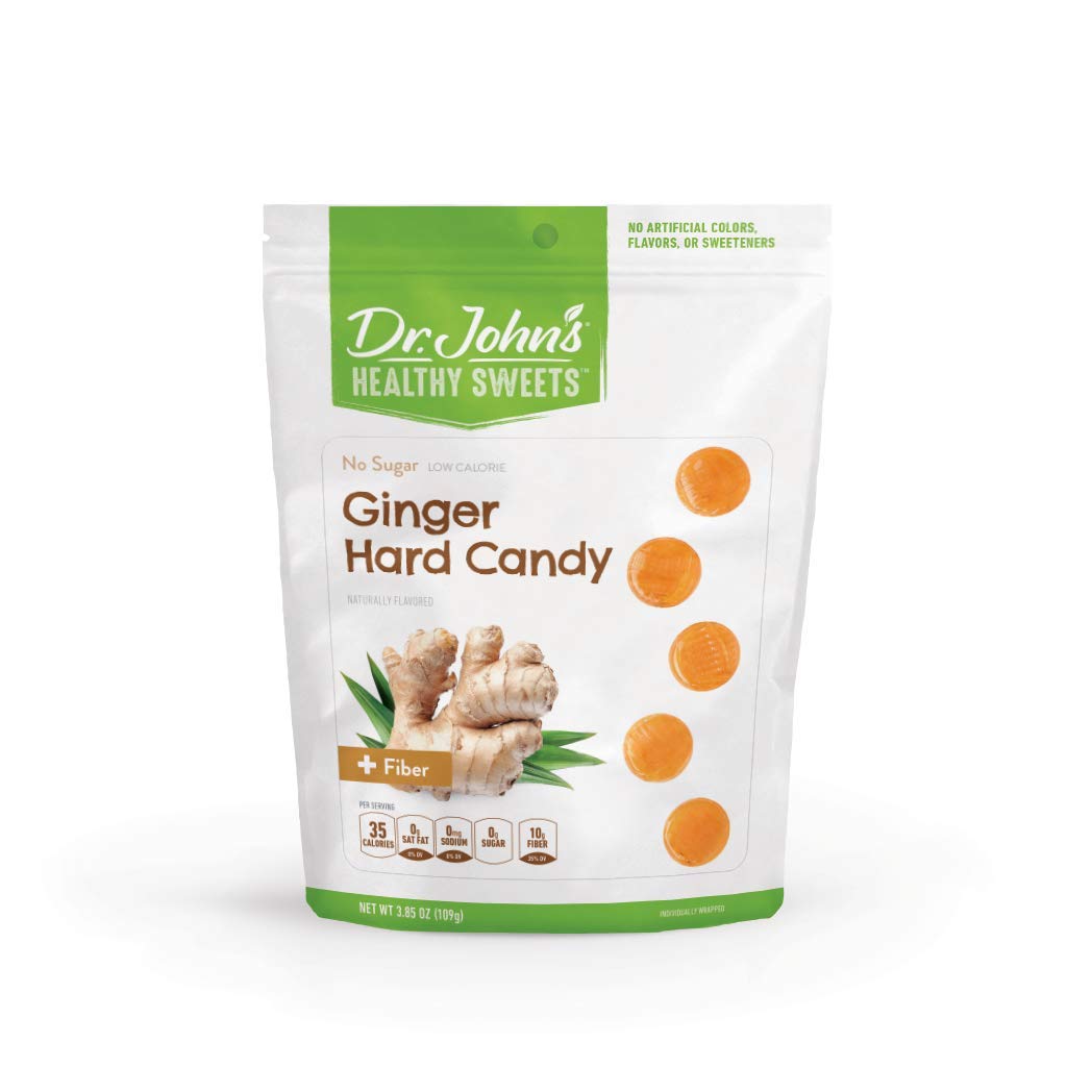 Sugar Free Hard Candy by Dr. John’s | Zero Sugar, Low Calorie, Keto, Vegan & Gluten Free Snacks | Natural Ginger Flavor | 24 Count (3.85oz) Pack | Perfect for Diabetics, Weight Loss & Healthy Lifestyle