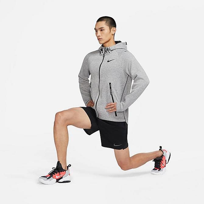 Nike Pro Men’s Therma Fleece Sphere Max Jacket - Grey, Large Size | Winter Running & Training Jacket for Cold Weather Workouts