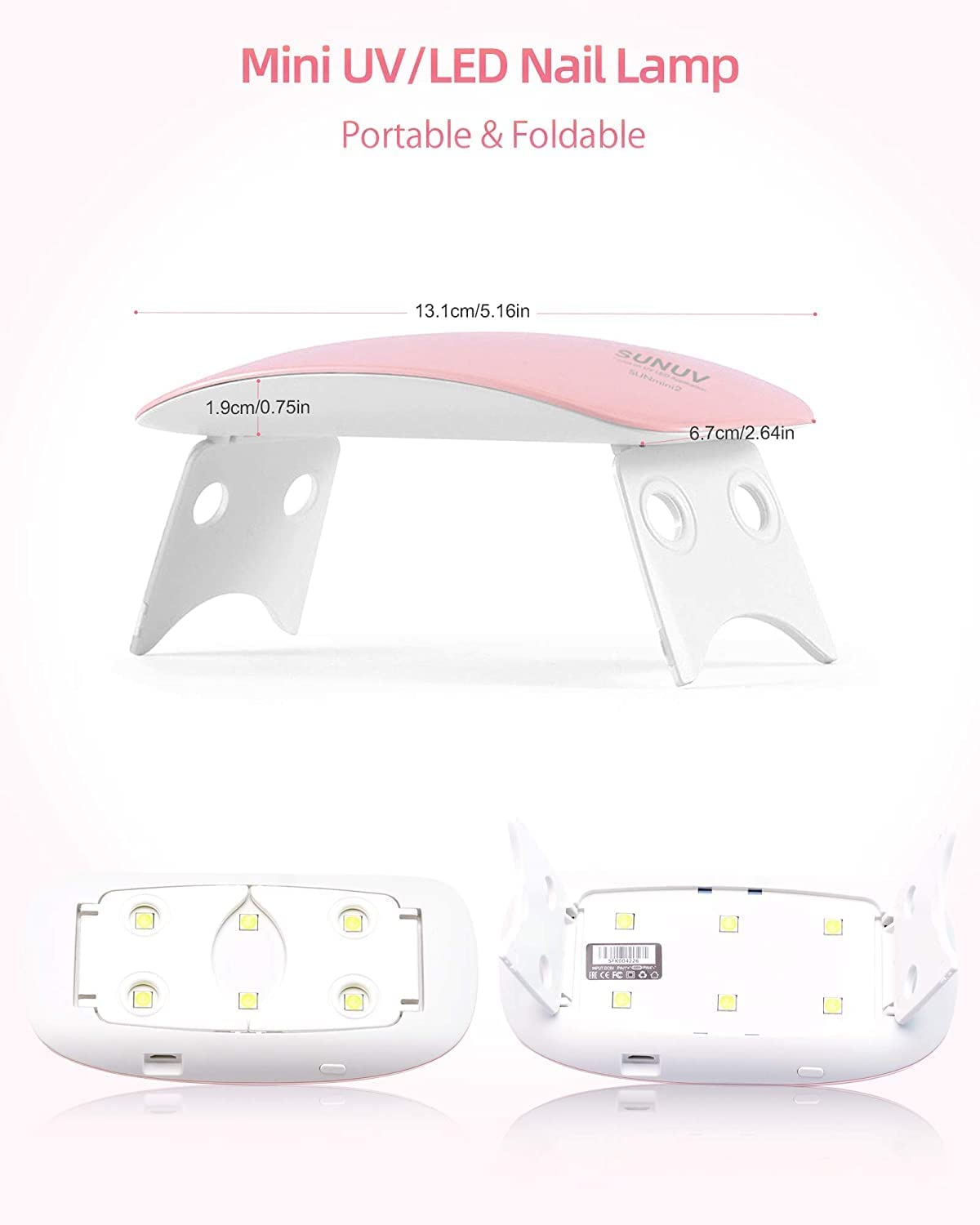 ABDobariya USB Nail Polish Dryer with LED UV Light - Portable Nail Curing Lamp for Fast Drying Fingernails & Toenails - Perfect for Home Manicures, Salon Nail Art & Gel Polish Application