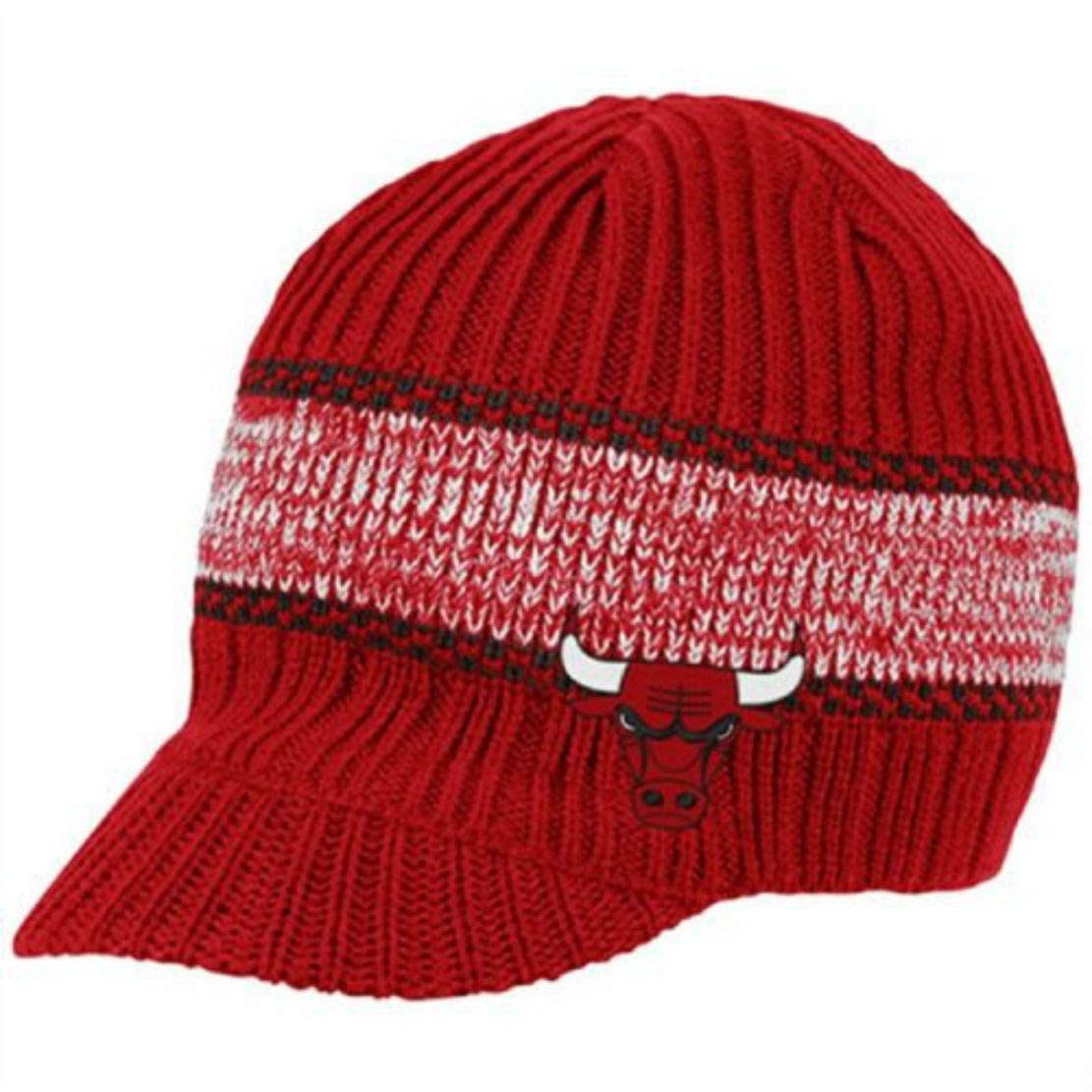 Chicago Bulls NBA Knit Beanie Hat - Official Team Logo, Adjustable Winter Skull Cap for Men & Women - Perfect for Basketball Games, Cold Weather & Streetwear Fashion (Red, One Size)