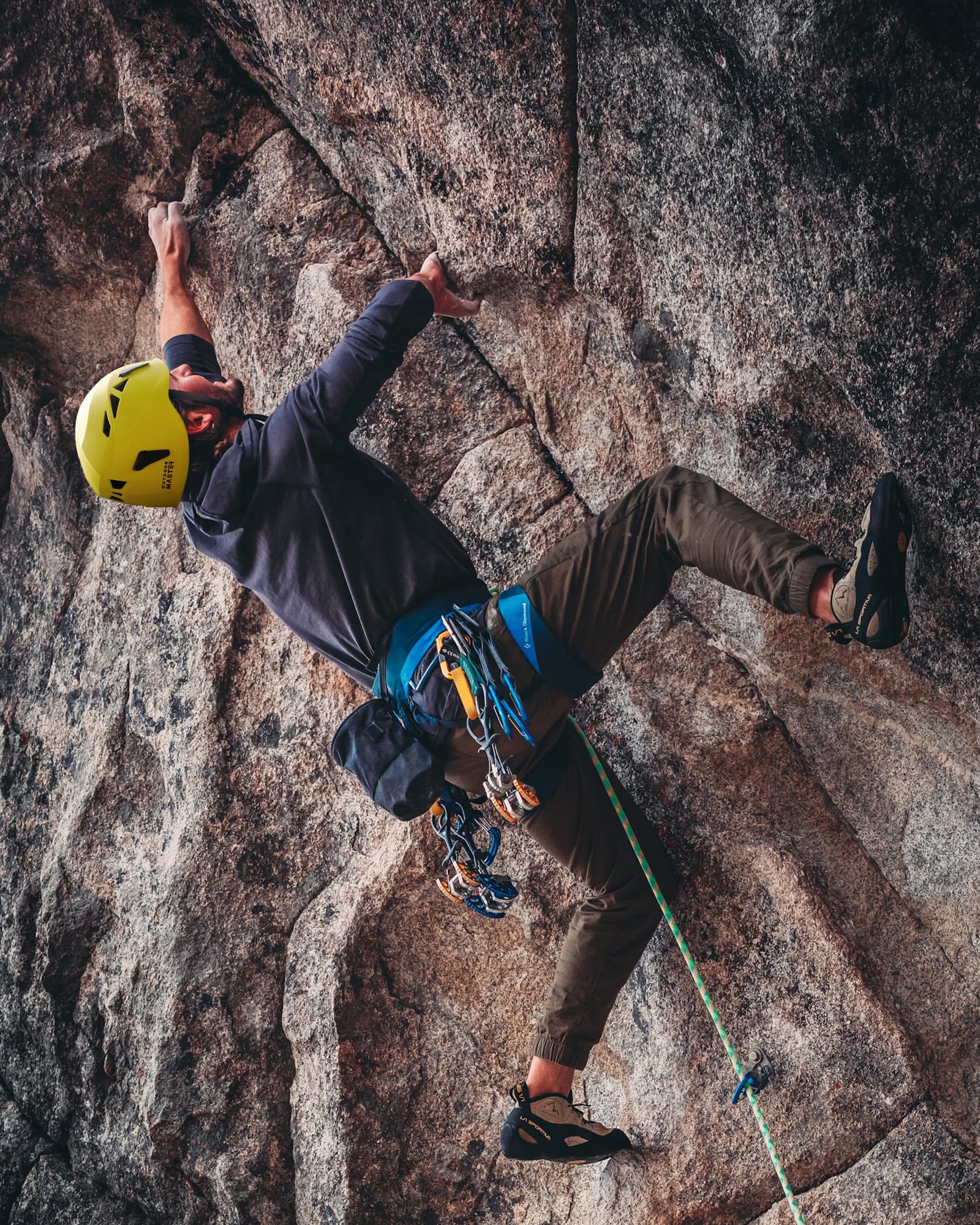 OutdoorMaster Adjustable Lightweight Climbing Helmet for Adults - Rock Climbing, Mountaineering, Hiking, Caving & Work Safety - Perfect for Outdoor Adventures & Professional Rescue Operations