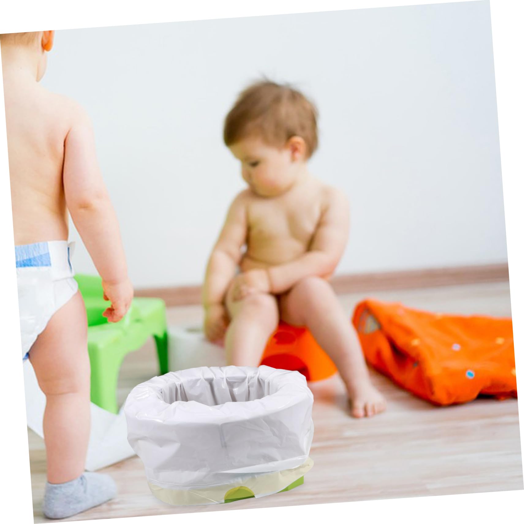 HAPINARY 2-Pack Portable Toilet for Camping & Travel - Lightweight White Plastic Commode with Potty Seat - Ideal for Outdoor Adventures, Road Trips & Emergency Use
