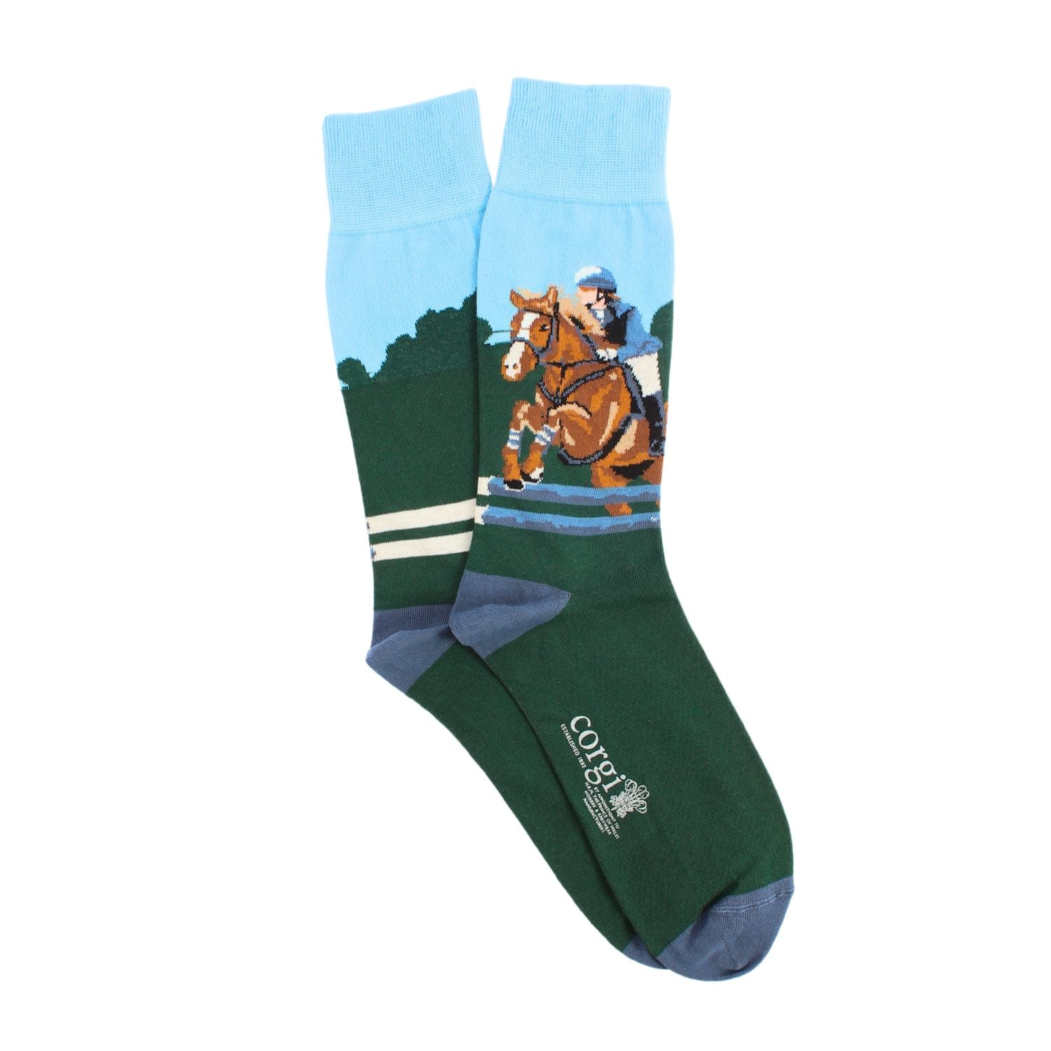 Men's Breathable Cotton Show Jumping Socks - Equestrian Riding & Horse Competition Socks for Comfort & Performance