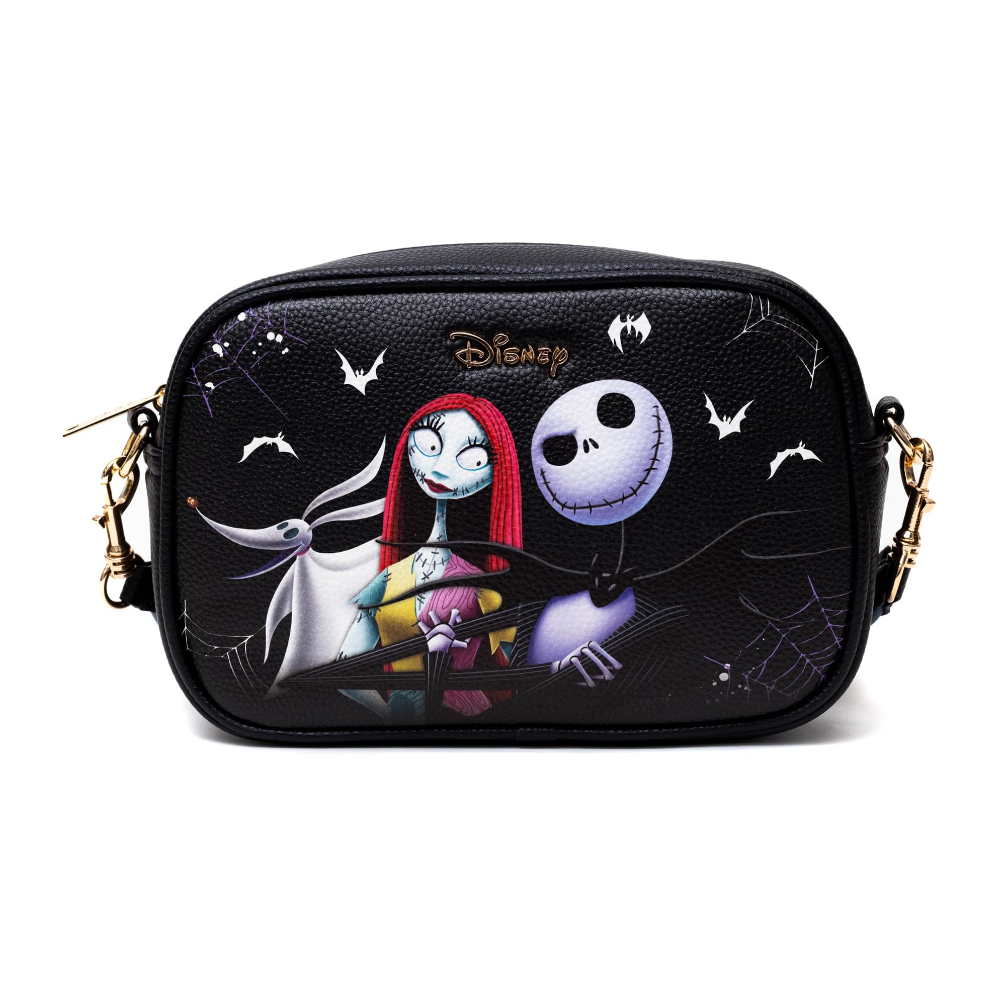 Nightmare Before Christmas Jack & Sally & Zero Designer Crossbody Shoulder Bag - Perfect for Halloween, Cosplay & Disney Themed Events