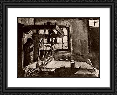 Black Ornate Wood Frame with Double Matting