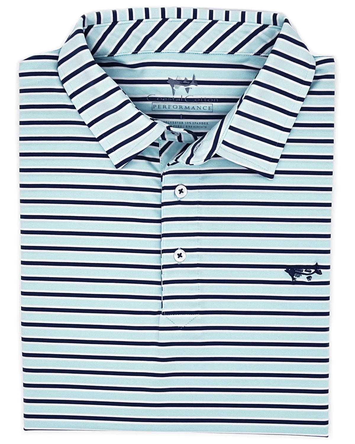 Premium Coastal Cotton Performance Polo Shirt for Men - Breathable, Moisture-Wicking & Comfortable - Perfect for Golf, Business Casual & Outdoor Activities