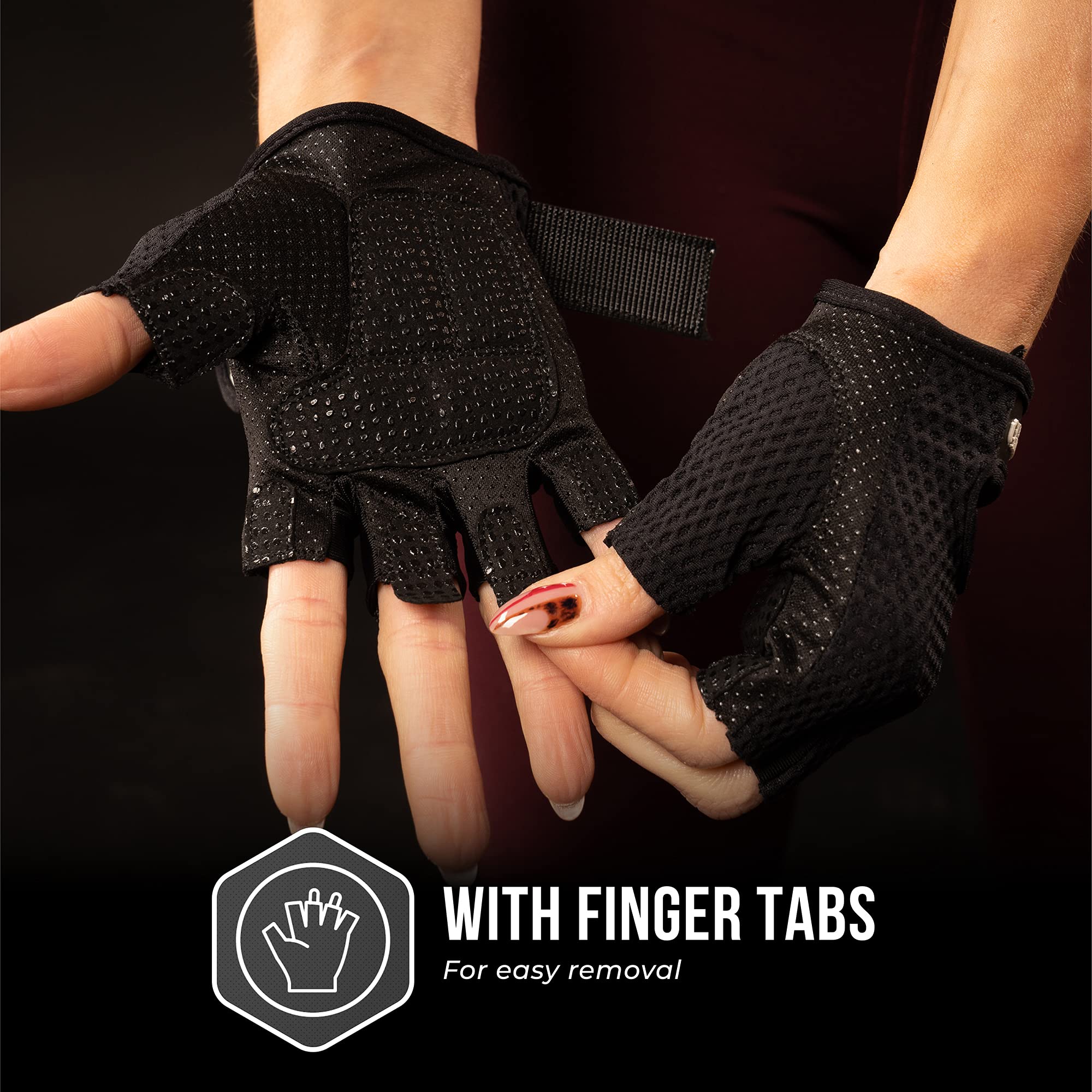5307 Women's Workout Gloves - Breathable Diamond Mesh Fabric with Grip-Lock™ Silicone Palm for Gym, Weightlifting & Cross Training | Non-Slip Fitness Gloves for Women