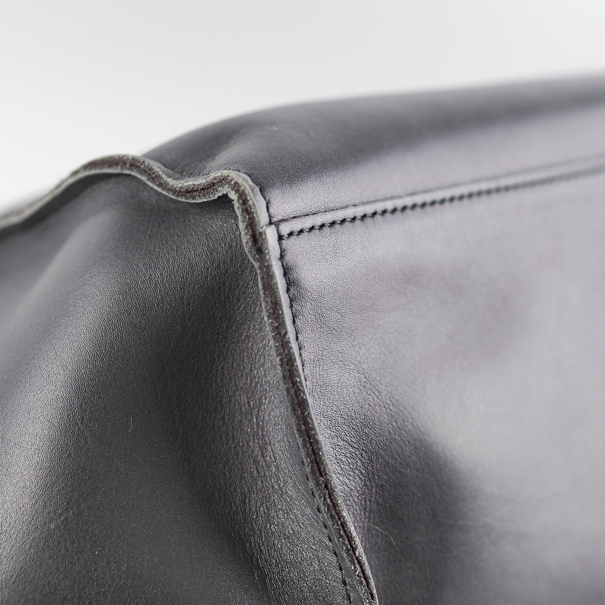 Celine Big Bag Leather Tote for Women - Premium Calfskin Dark Grey Handbag - Perfect for Work, Travel & Everyday Use