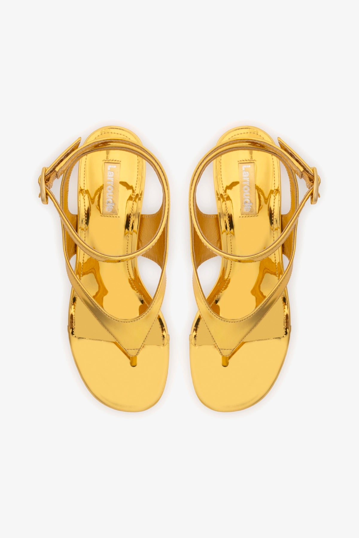 Gaia Block Sandal Women's Gold Metallic Leather Sandals - Comfortable Chunky Heel Summer Shoes for Beach, Vacation & Casual Outings