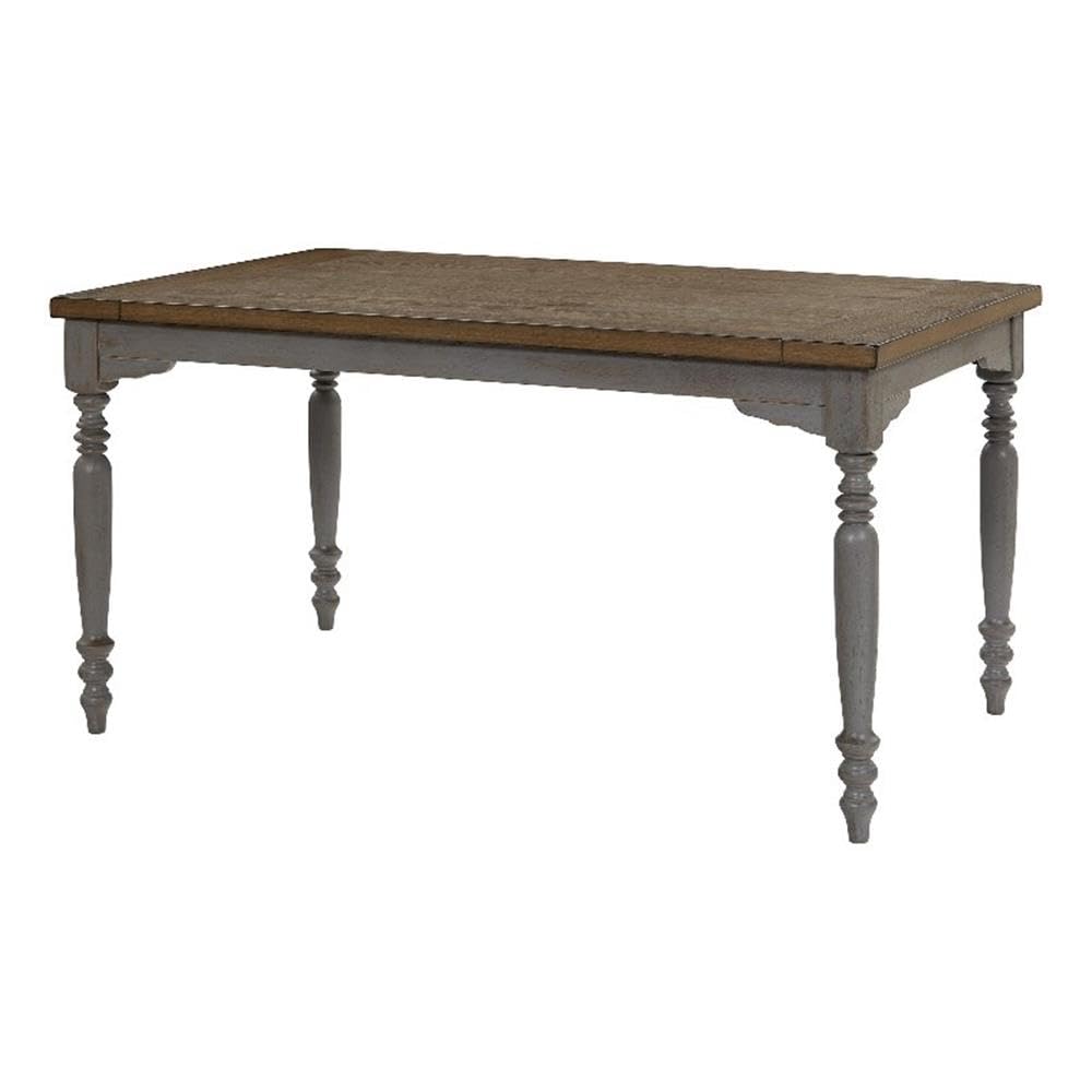 Progressive Midori Oak Brushed Gray Dining Table - Modern Kitchen & Dining Room Furniture for Family Gatherings & Entertaining