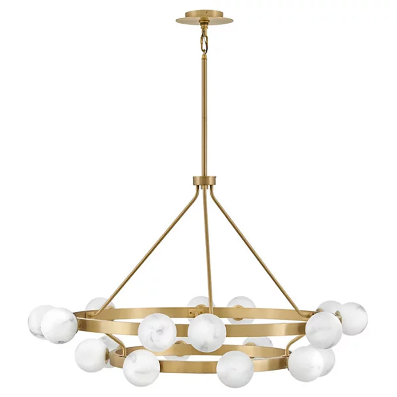 Harold Art Glass Ball Multi-Tier Chandelier - Elegant Crystal Ceiling Light Fixture for Dining Room, Living Room, Bedroom, and Entryway Lighting Decor
