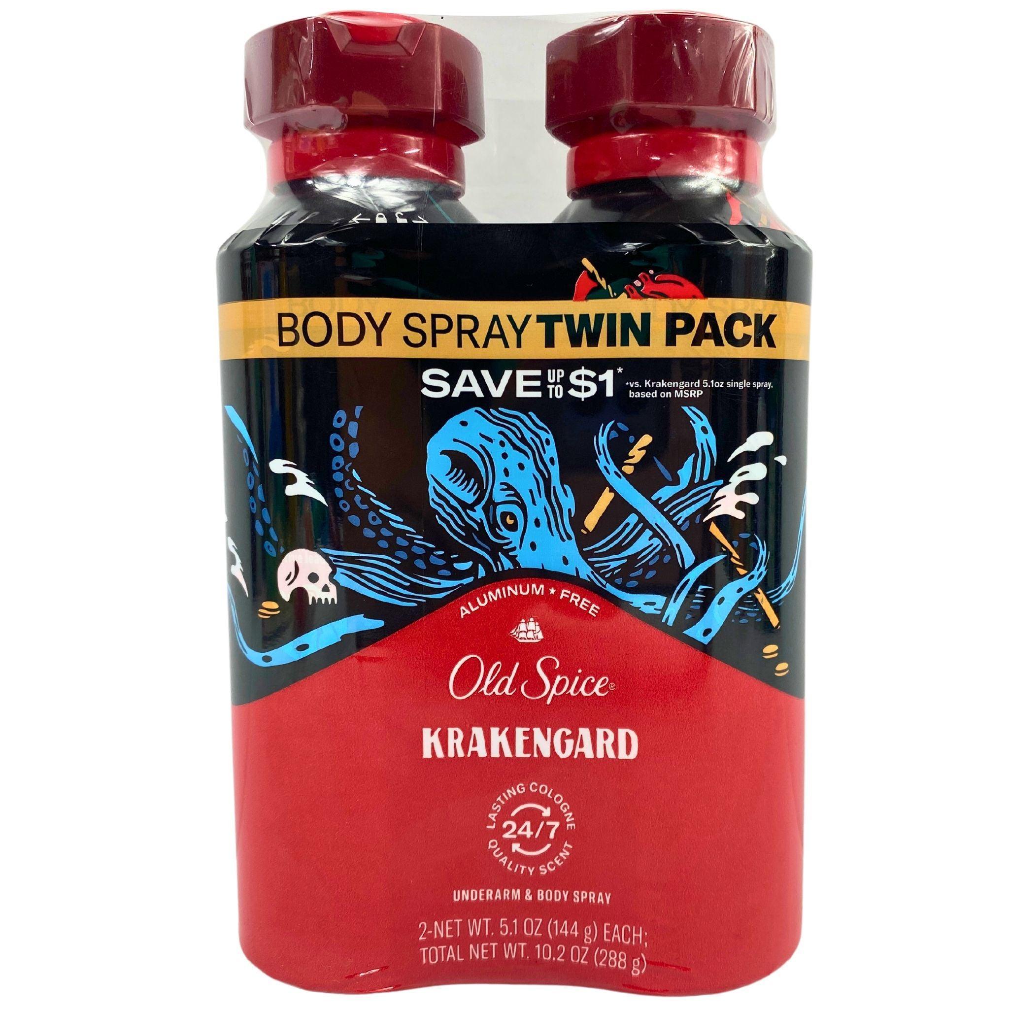 Old Spice Krakengard Deodorant & Body Spray for Men - 18 Pack Long-Lasting Cologne - Fresh Scent for Gym, Work & Everyday Use
