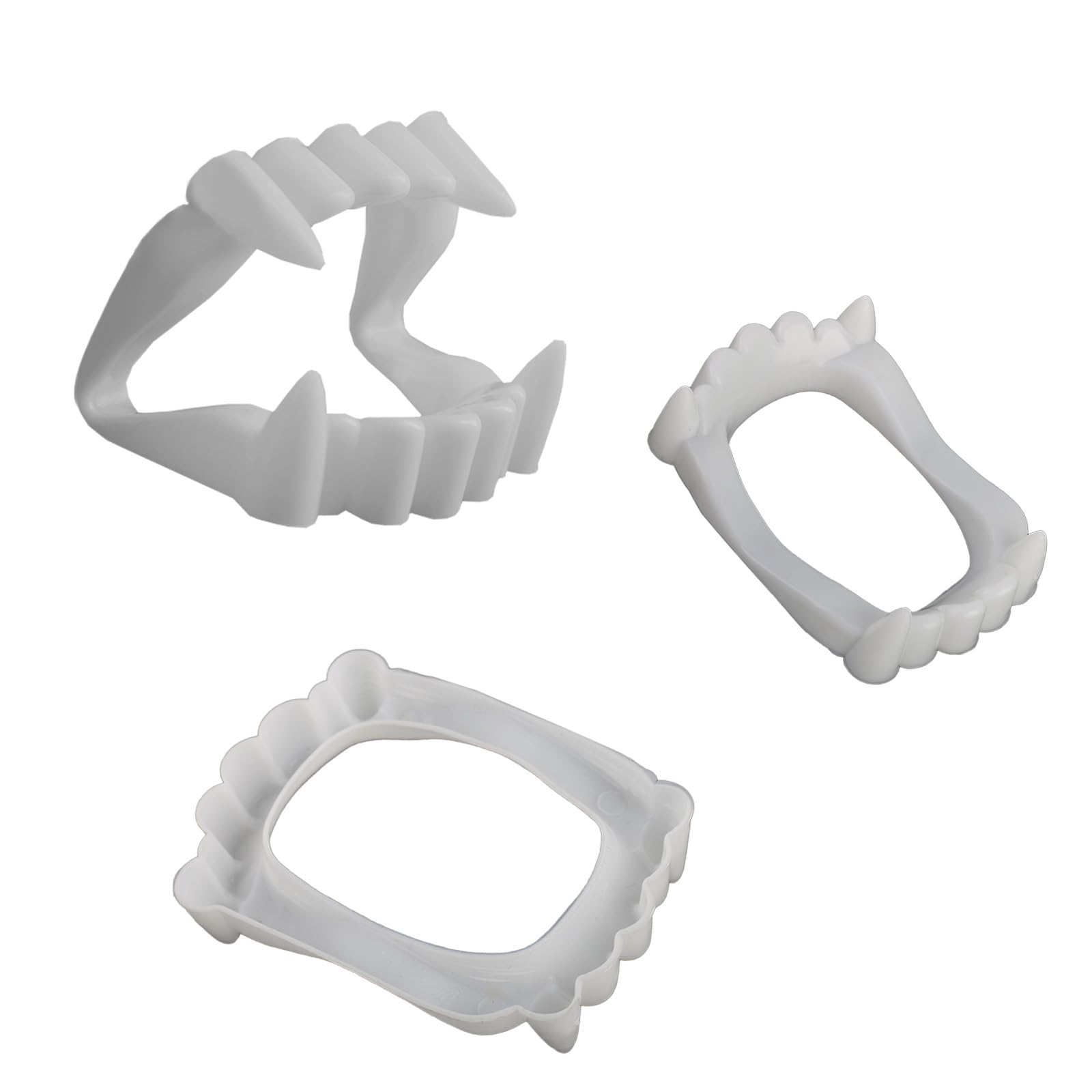 Halloween Temporary Tattoos & Vampire Teeth Fangs Set - Realistic Fake Blood Face Tattoos for Adults & Kids, Waterproof Costume Accessories for Halloween Parties, Cosplay & Trick or Treat