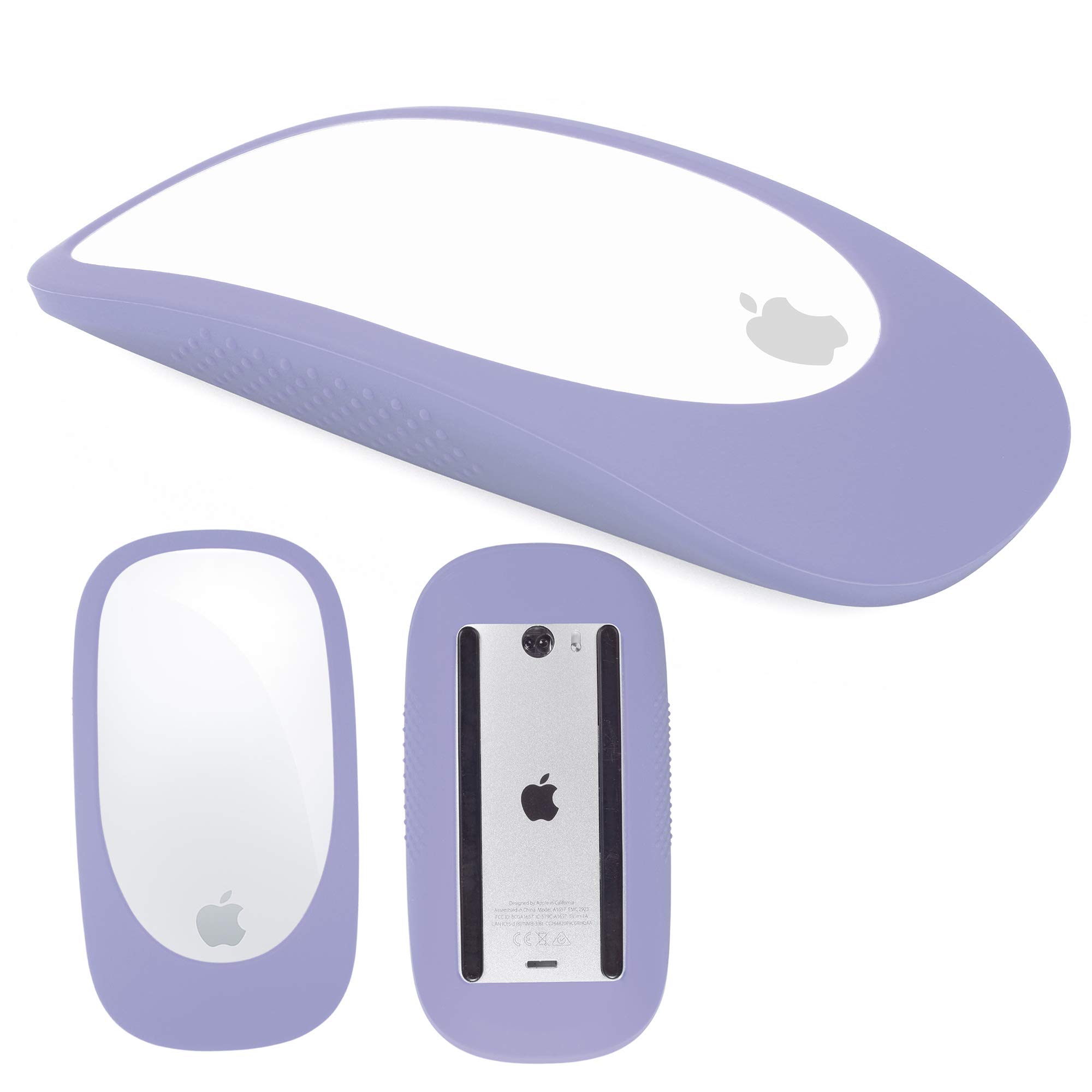 Premium Silicone Protective Case Cover for Apple Magic Mouse 1 & 2 - Shockproof Anti-Slip Skin - Lavender Grey | Perfect for Office, Home & Travel Use with iPad & MacBook