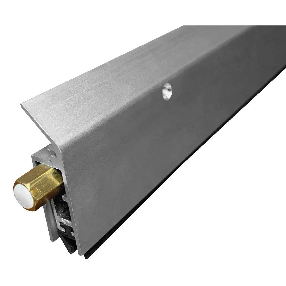 Fire Rated Light Duty Surface Mounted Automatic Door Bottom (7123CA) - Solid Rubber Extrusion, 6 x 1